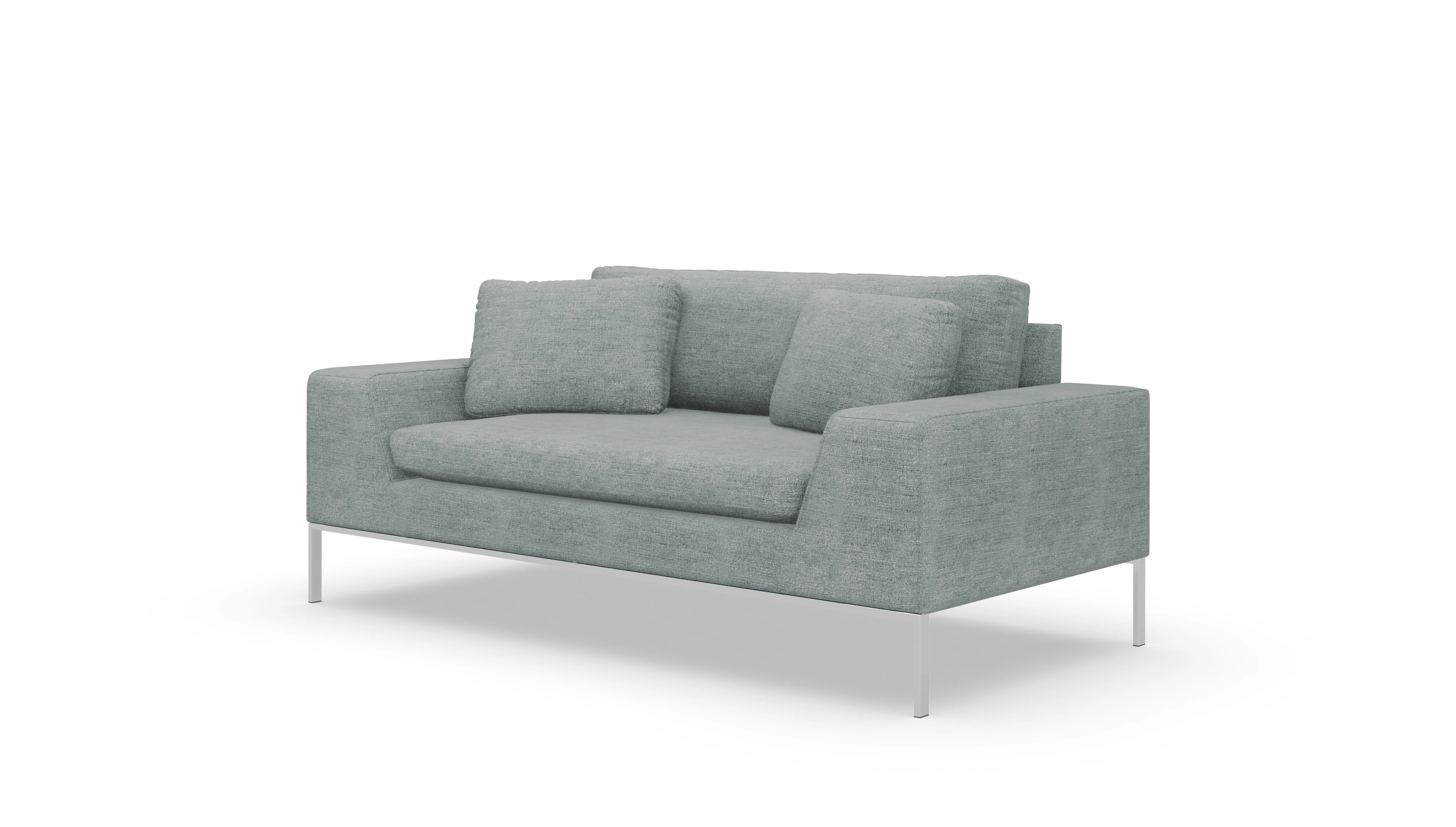 Designer-Sofa Helgesen in Stoff Ansicht des Produktes Helgesen 2-Sitzer in Stoff grün