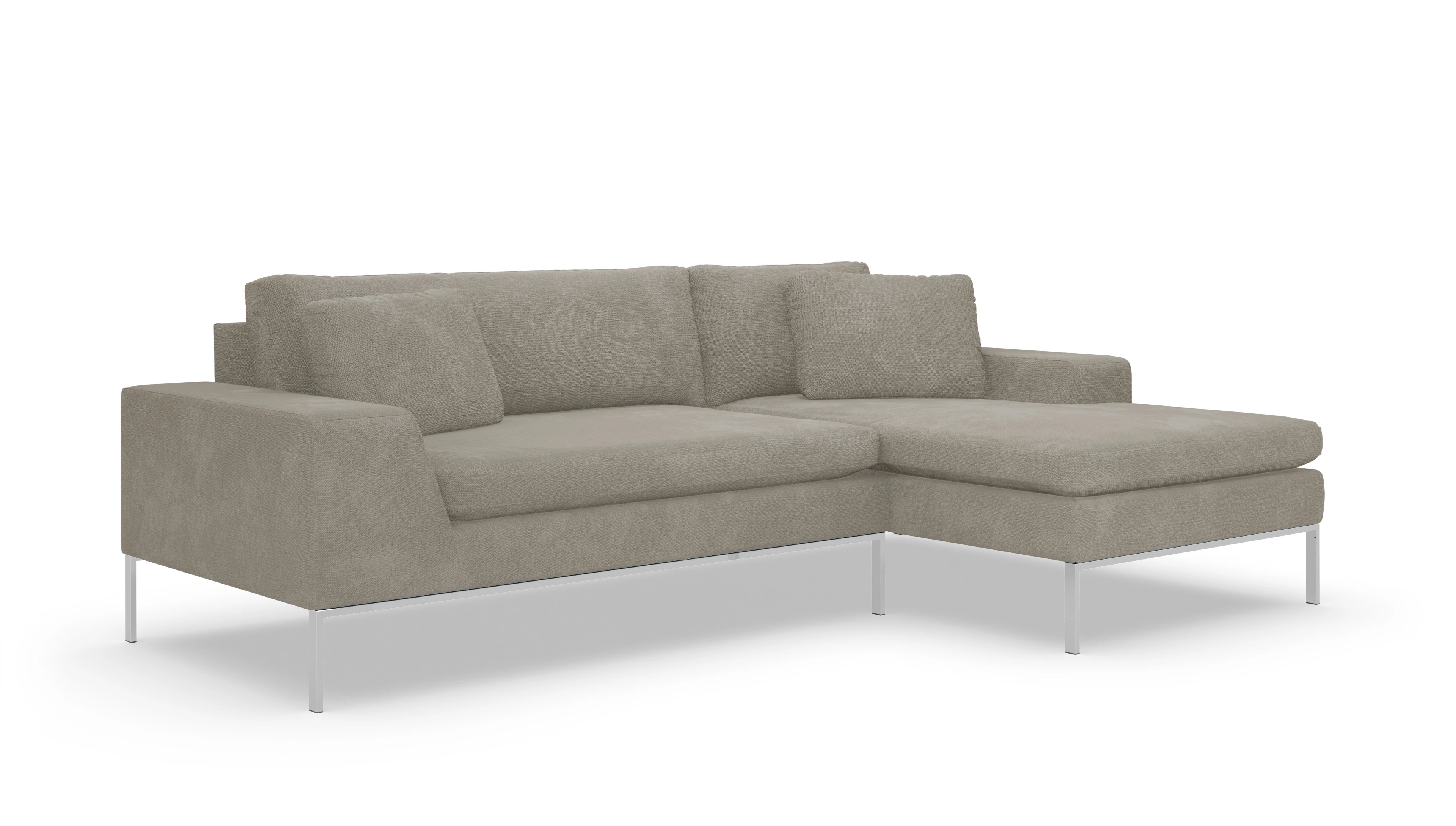 Ansicht des Produktes Helgesen Sofa mit Rec rechts in Stoff beige