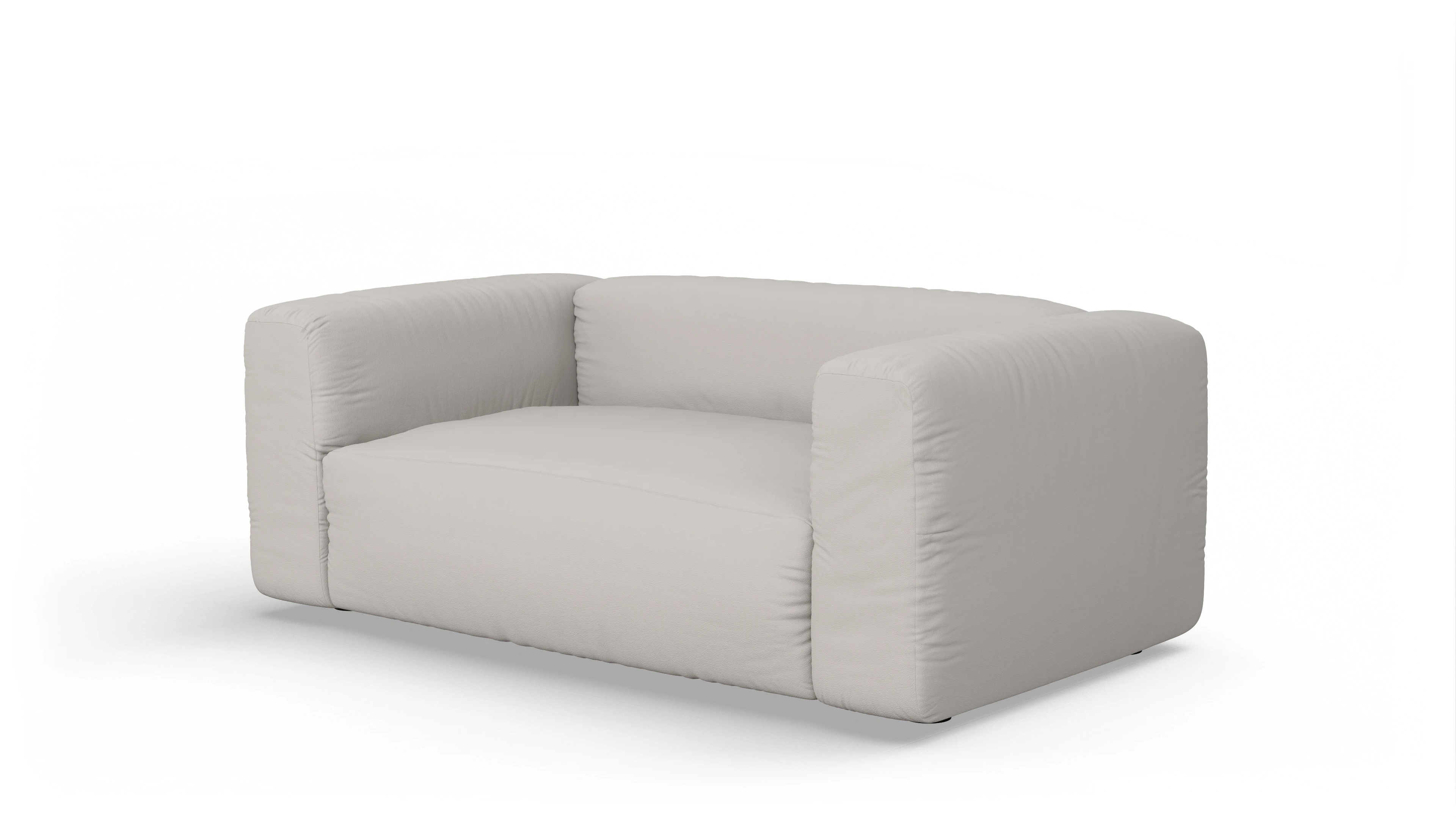 Ansicht des Produktes Molin 2-Sitzer in Leder weiß