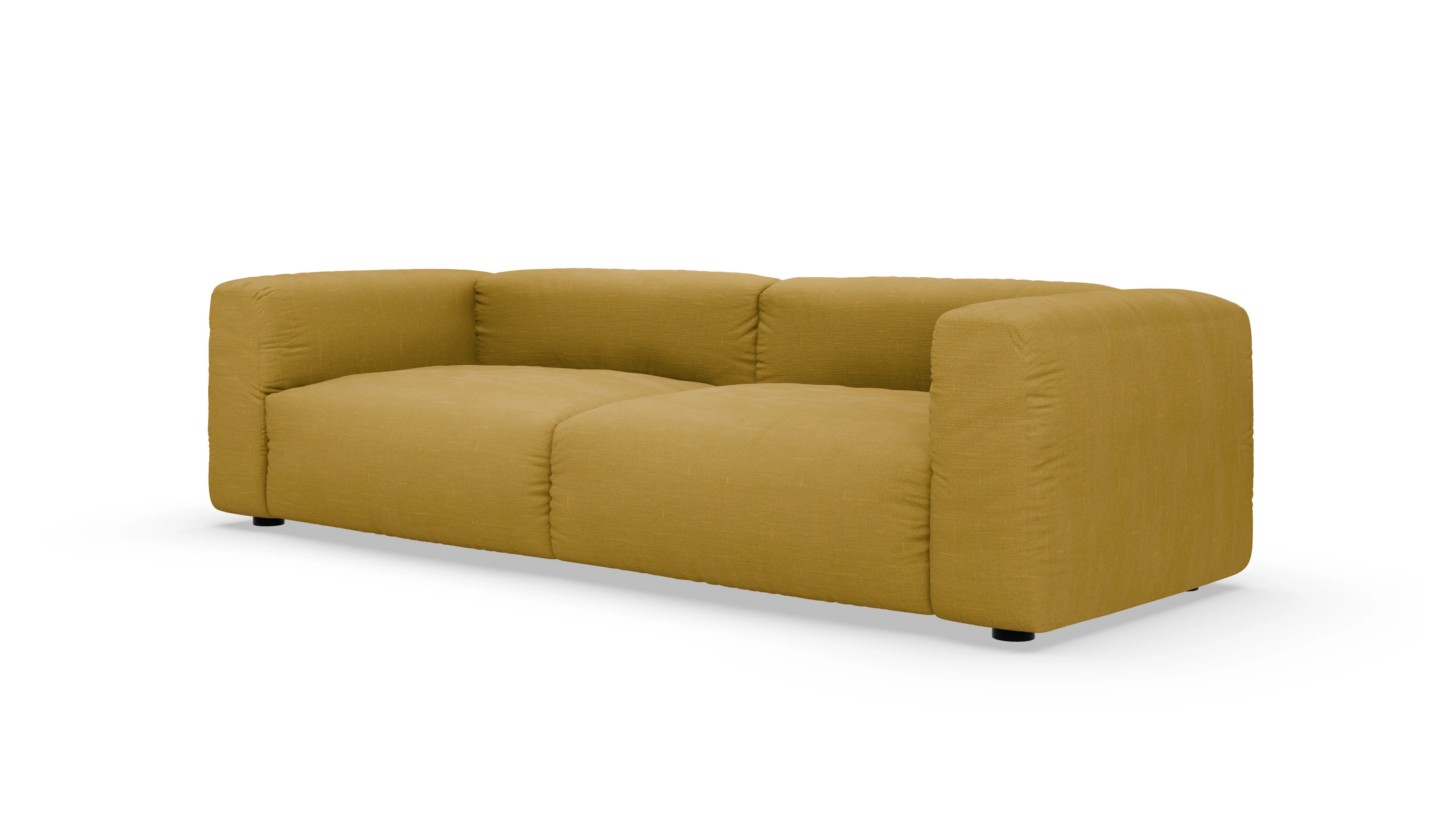 Design-Sofa Molin Ansicht des Produktes Molin 3-Sitzer in Stoff gelb