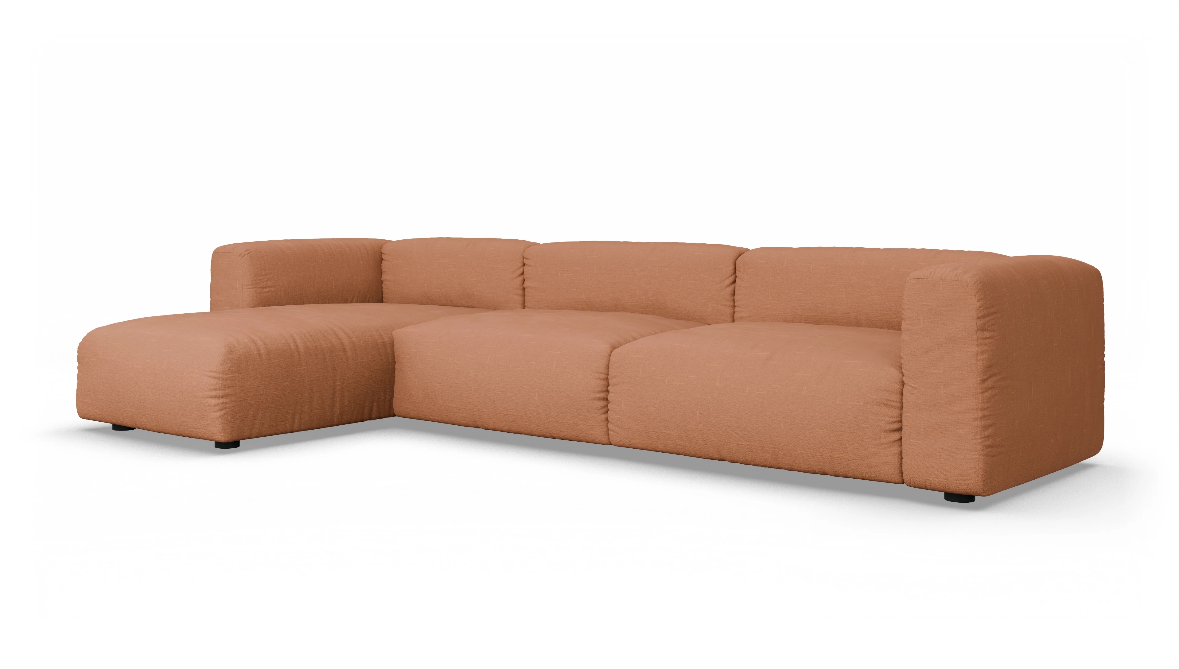 Ansicht des Produktes Molin Sofa mit Rec links in Stoff orange