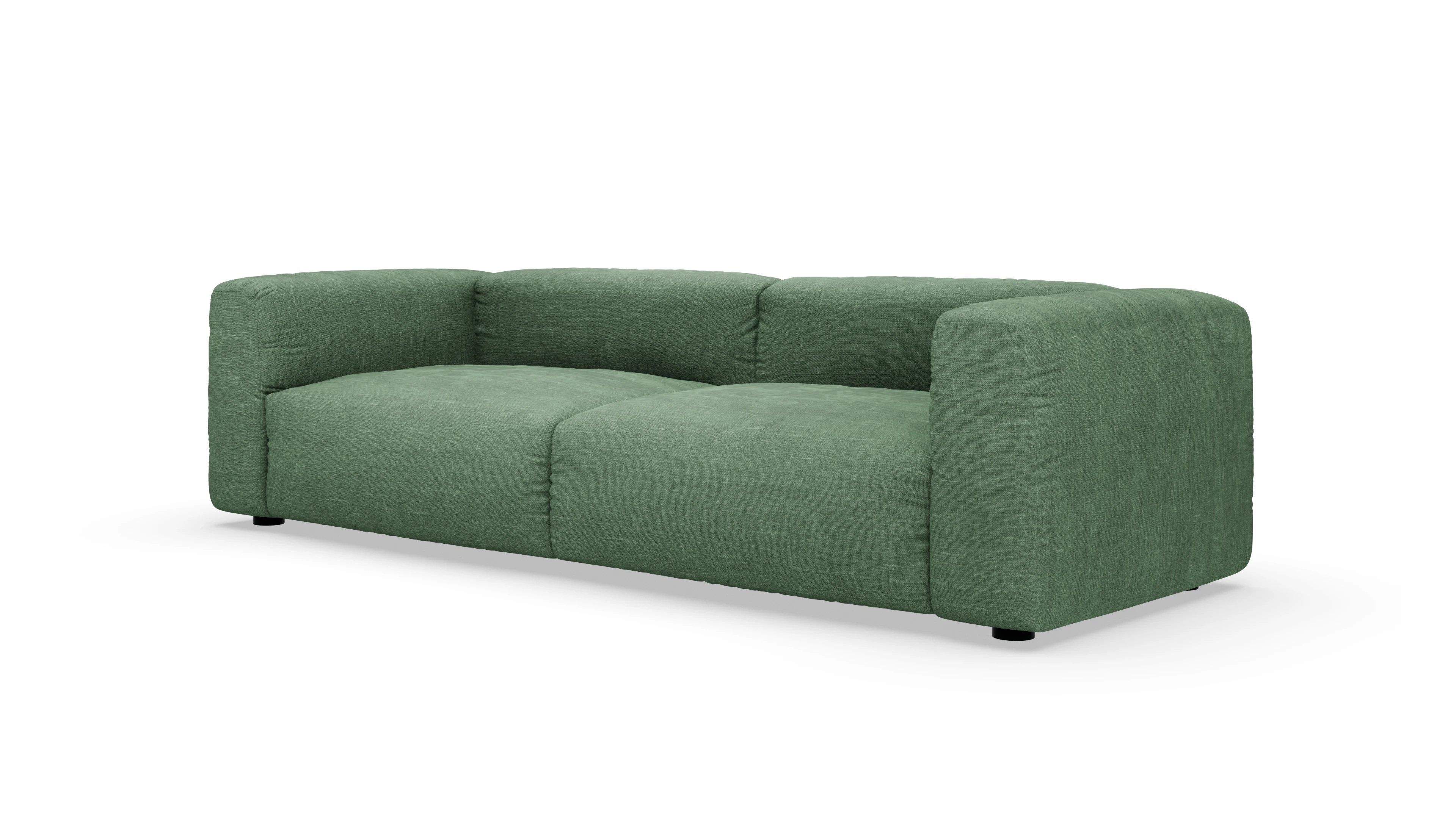 Design-Sofa Molin Ansicht des Produktes Molin 3-Sitzer in Stoff grün
