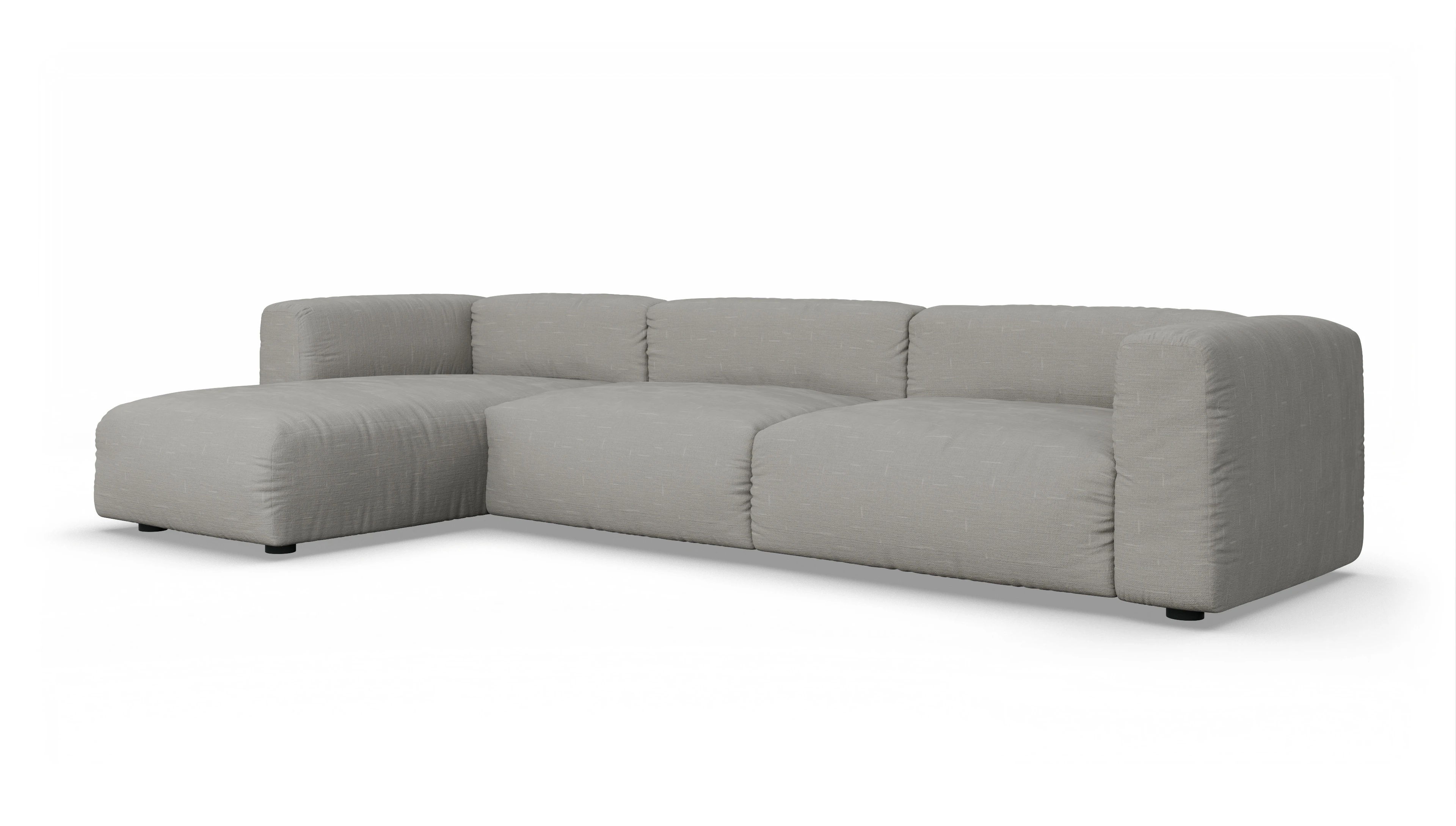 Ansicht des Produktes Molin Sofa mit Rec links in Stoff grau
