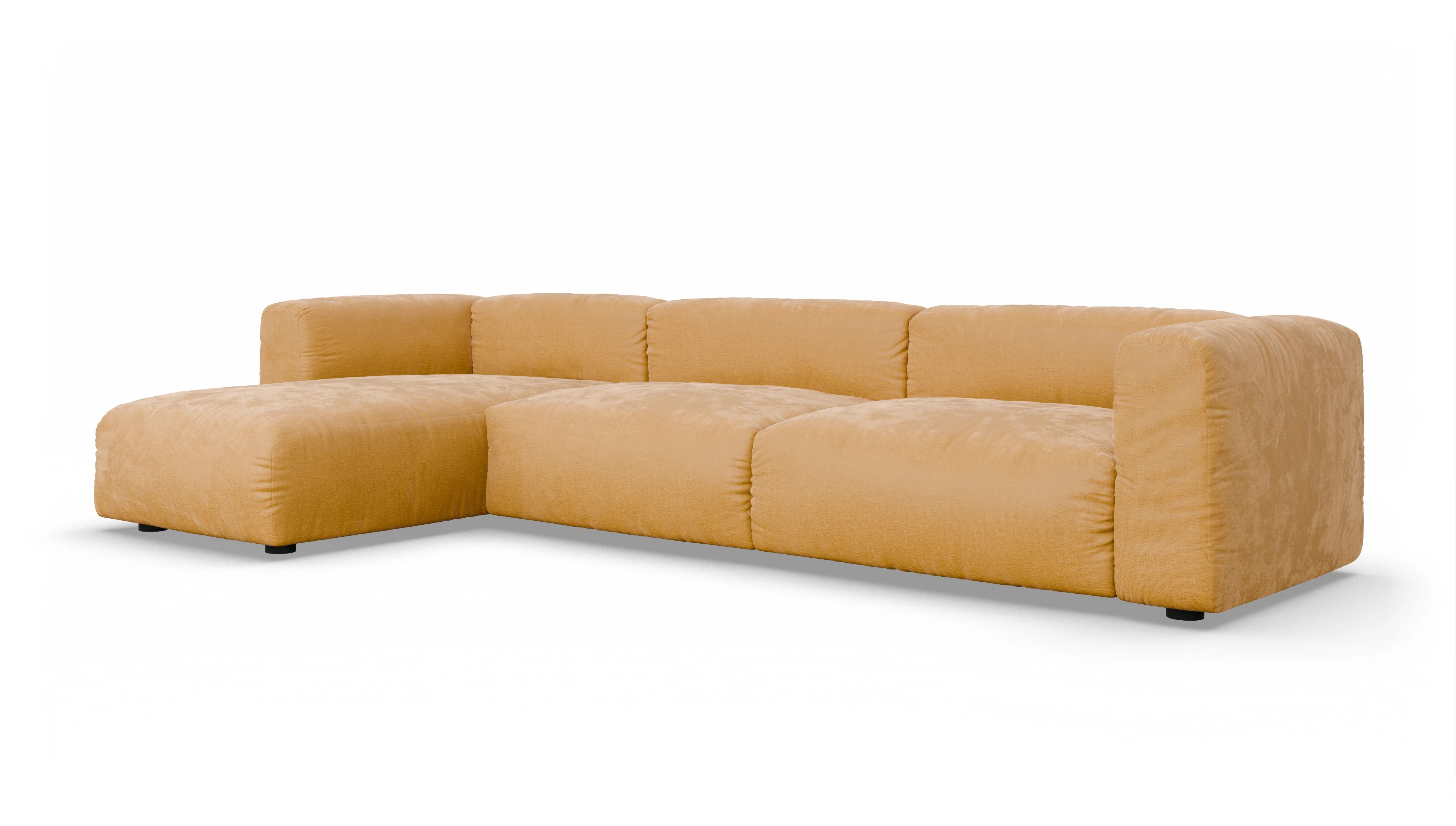 Design-Sofa Molin Ansicht des Produktes Molin Sofa mit Rec links in Stoff gelb