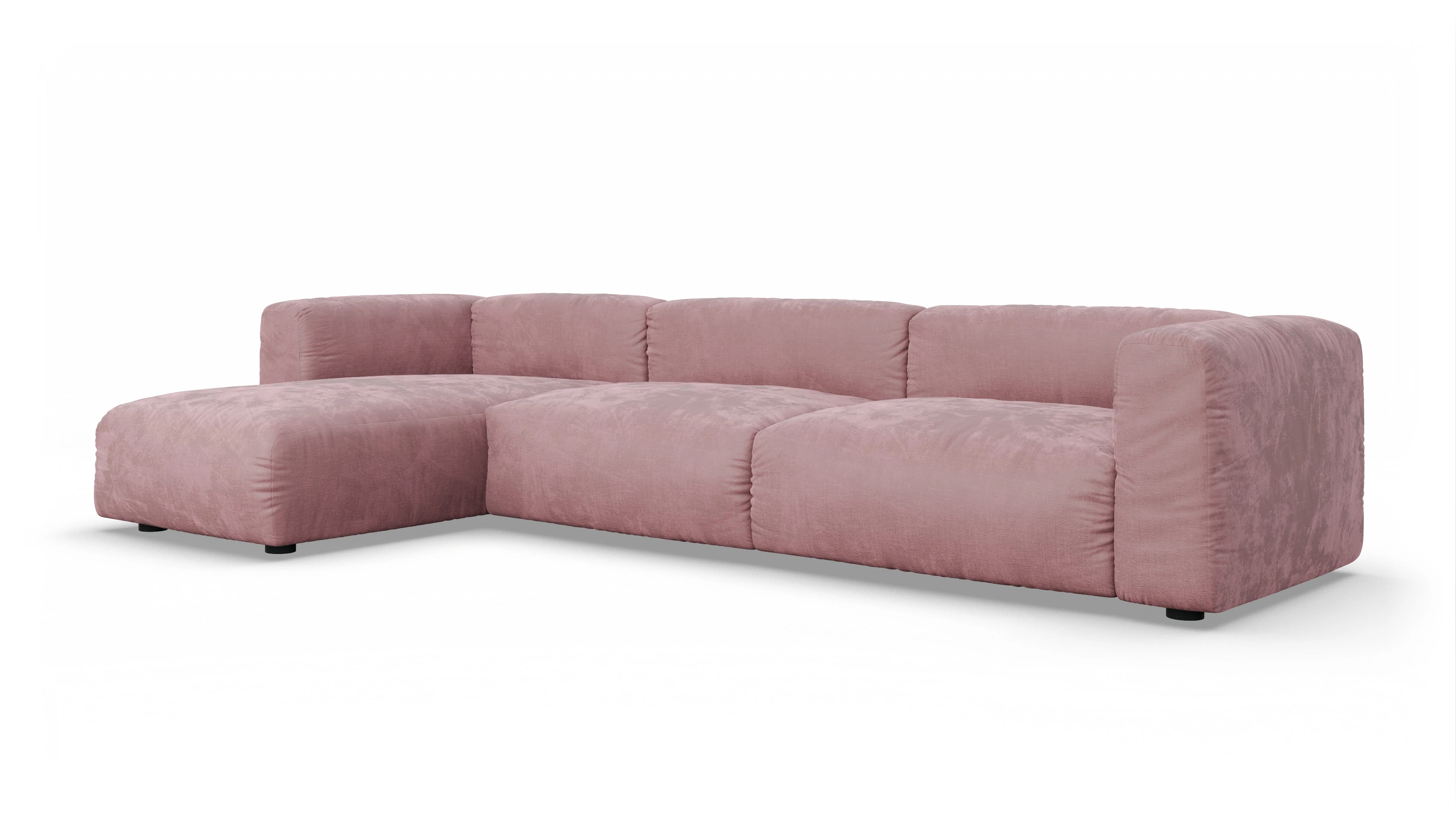 Ansicht des Produktes Molin Sofa mit Rec links in Stoff rot