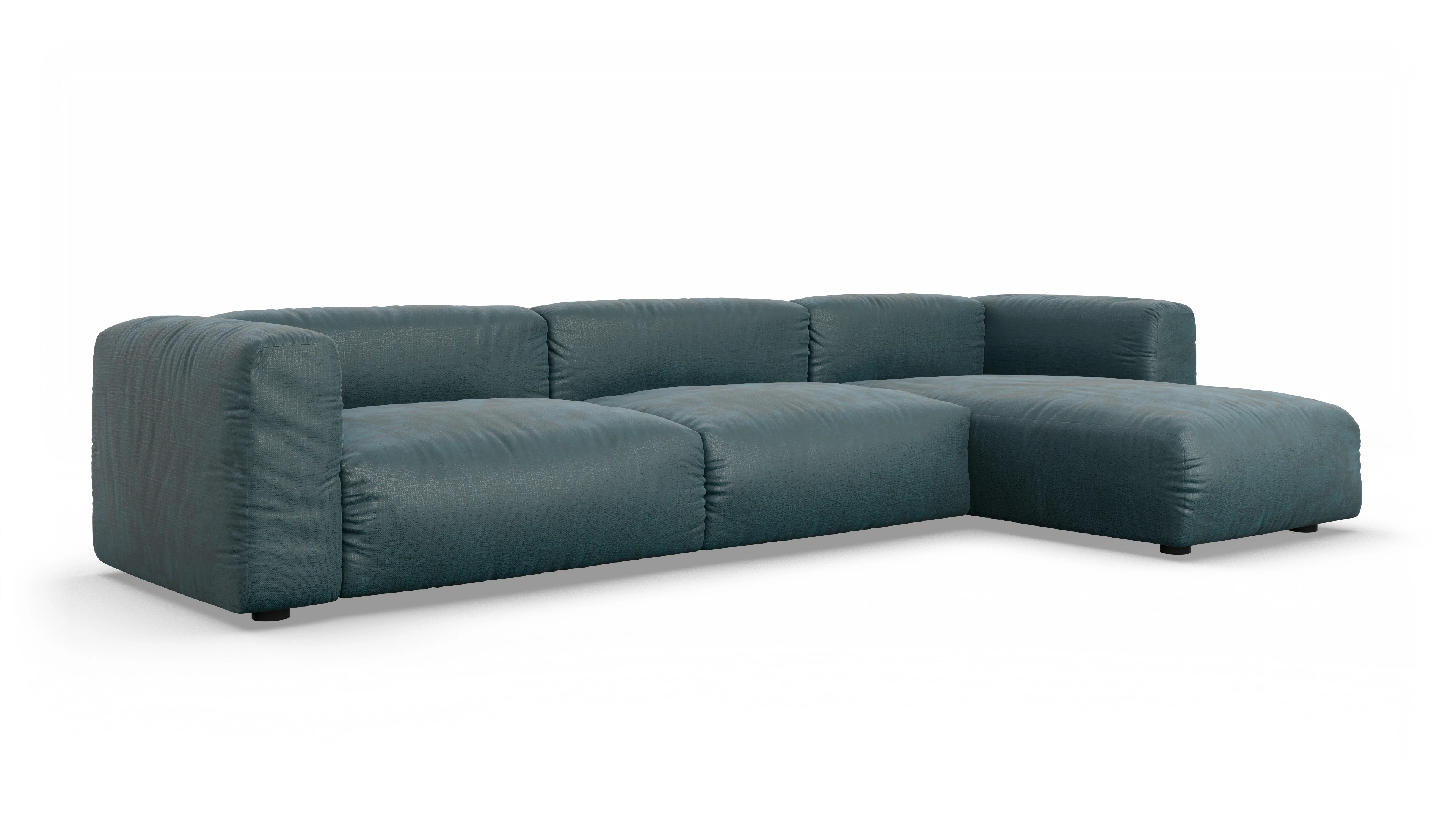 Ansicht des Produktes Molin Sofa mit Rec rechts in Stoff grün