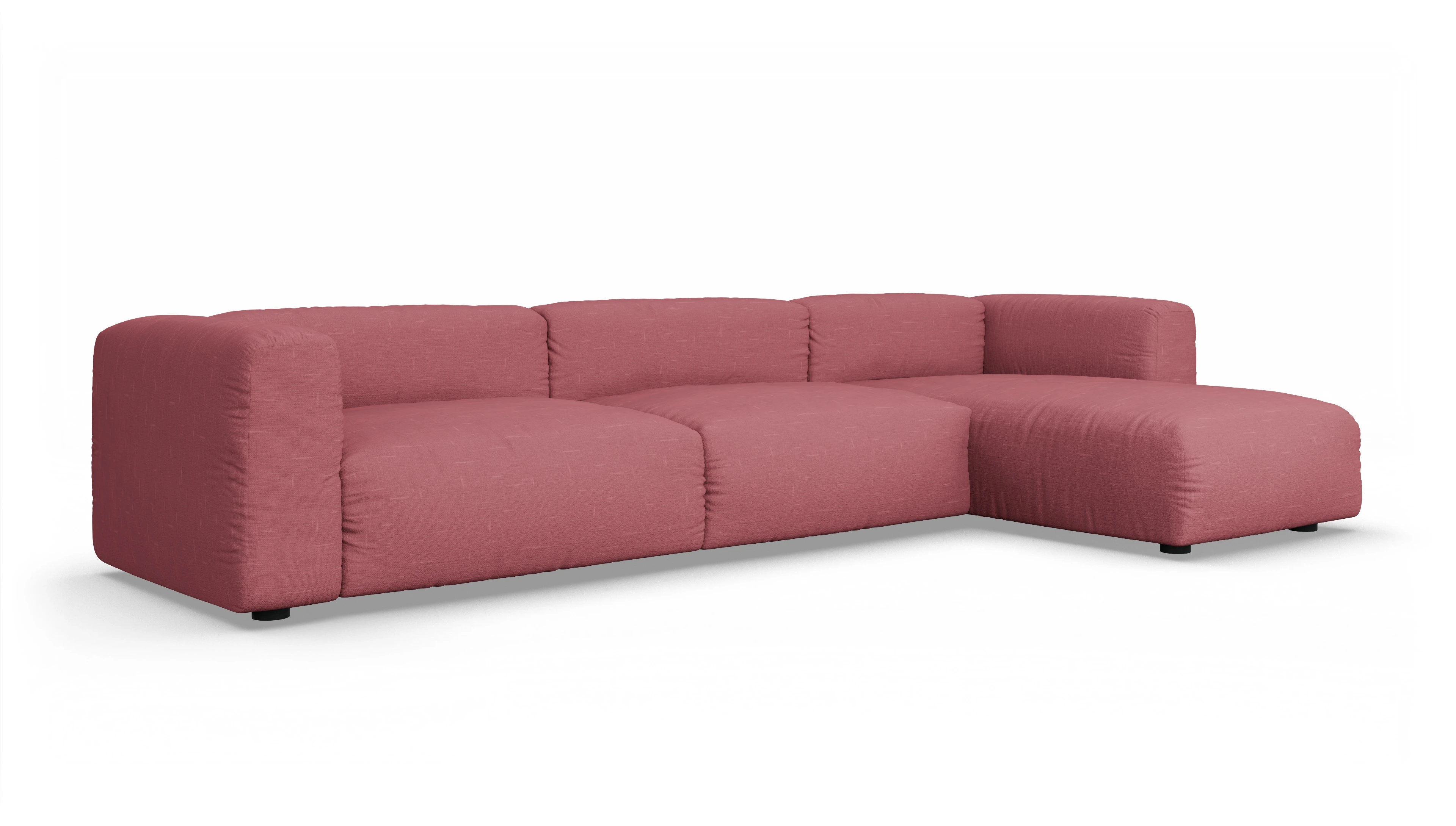 Ansicht des Produktes Molin Sofa mit Rec rechts in Stoff rot