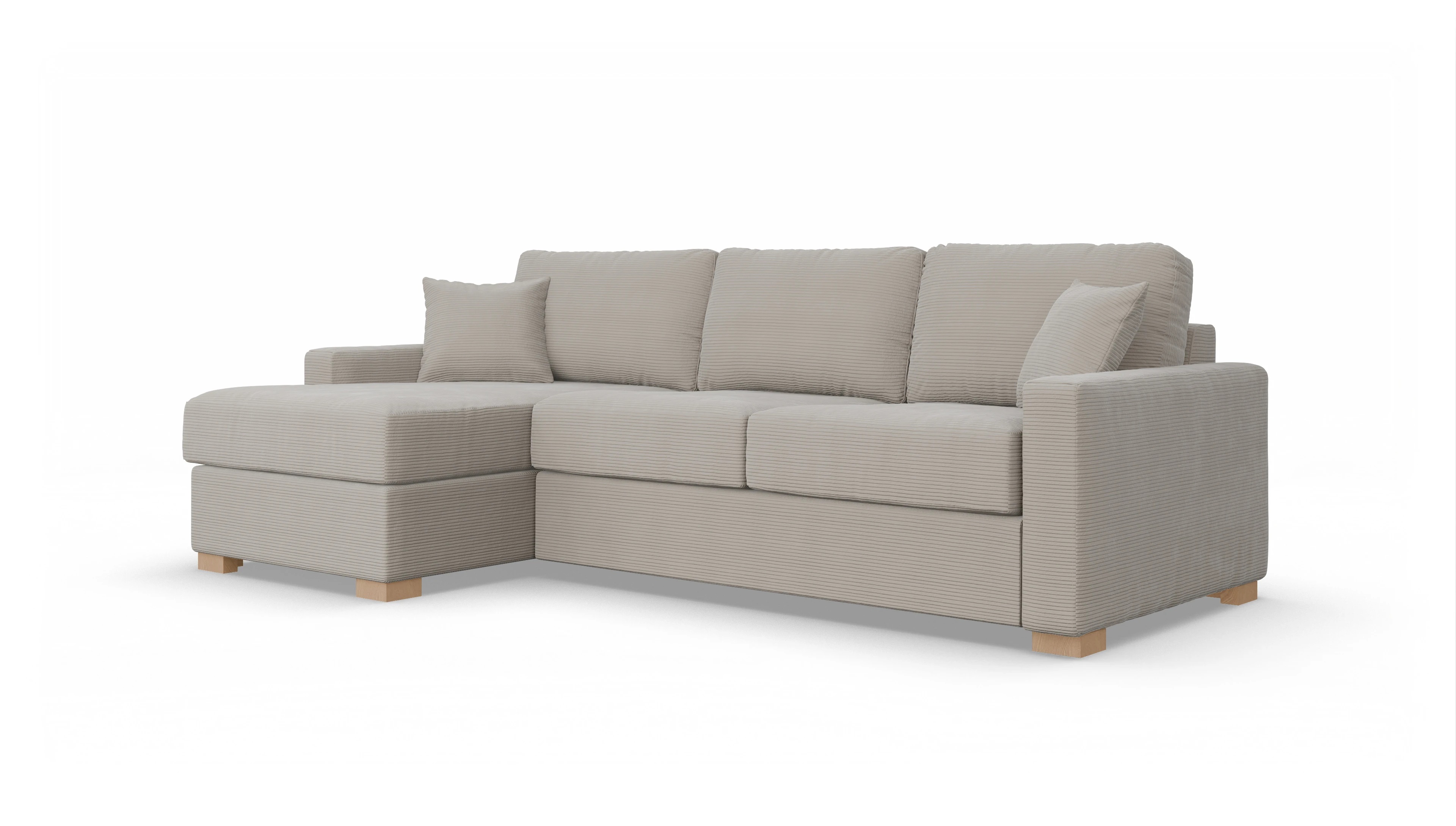 Ansicht des Produktes Christensen Sofa mit Rec links in Cord grau