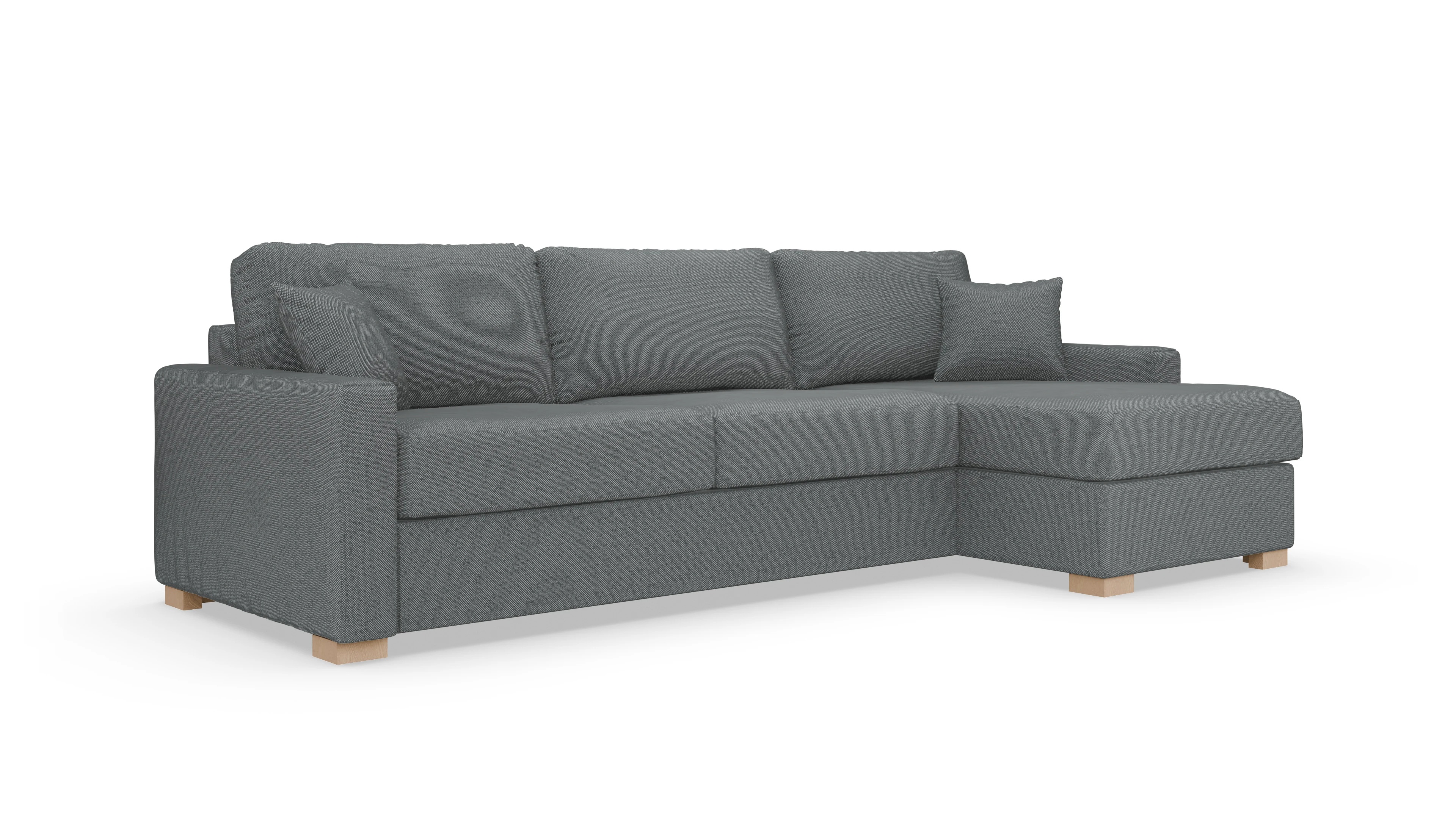Schlafsofa Christensen Ansicht des Produktes Christensen Sofa mit Rec rechts in Stoff grau