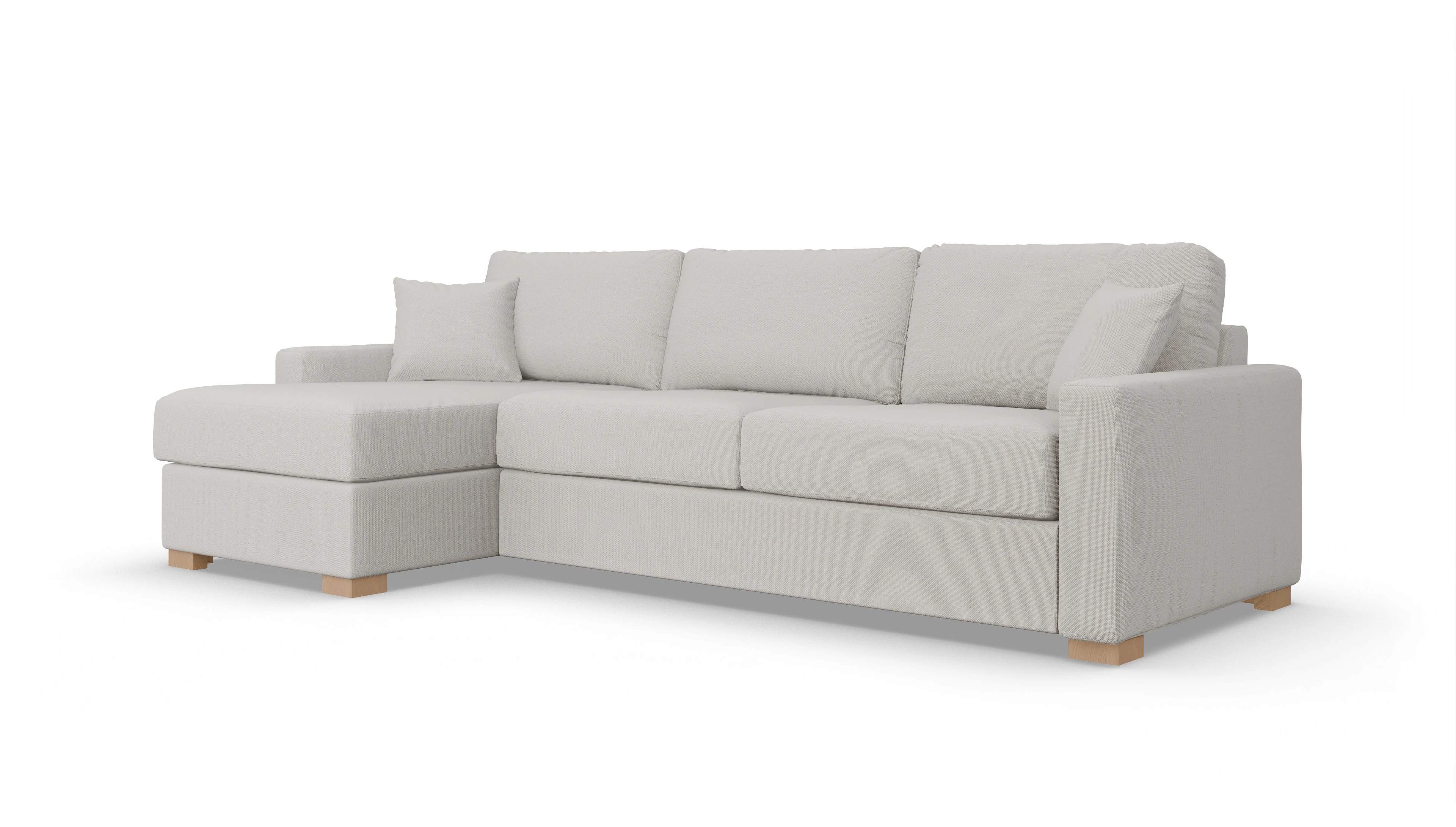 Ansicht des Produktes Christensen Sofa mit Rec links in Stoff weiß