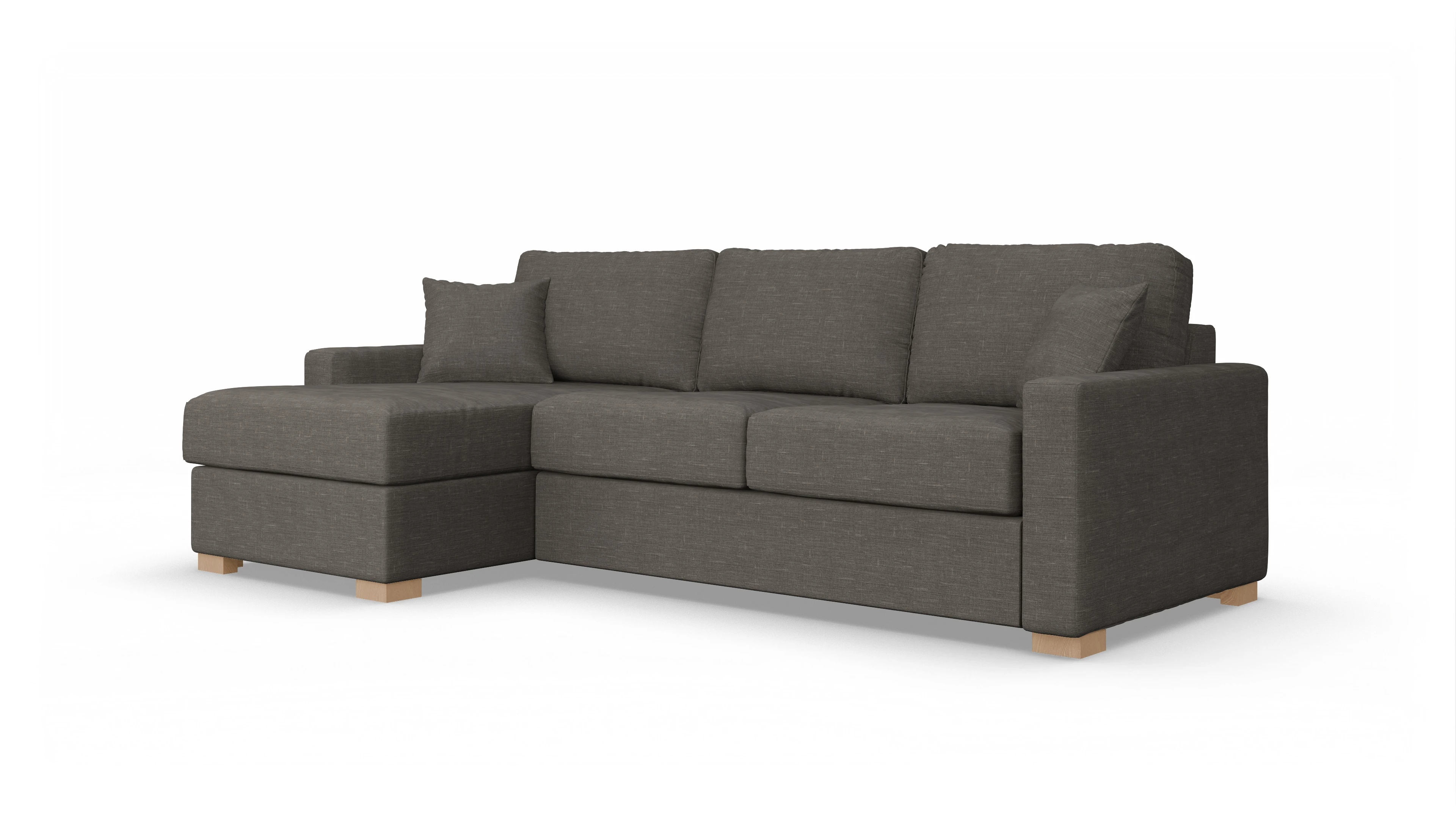 Ansicht des Produktes Christensen Sofa mit Rec links in Stoff braun