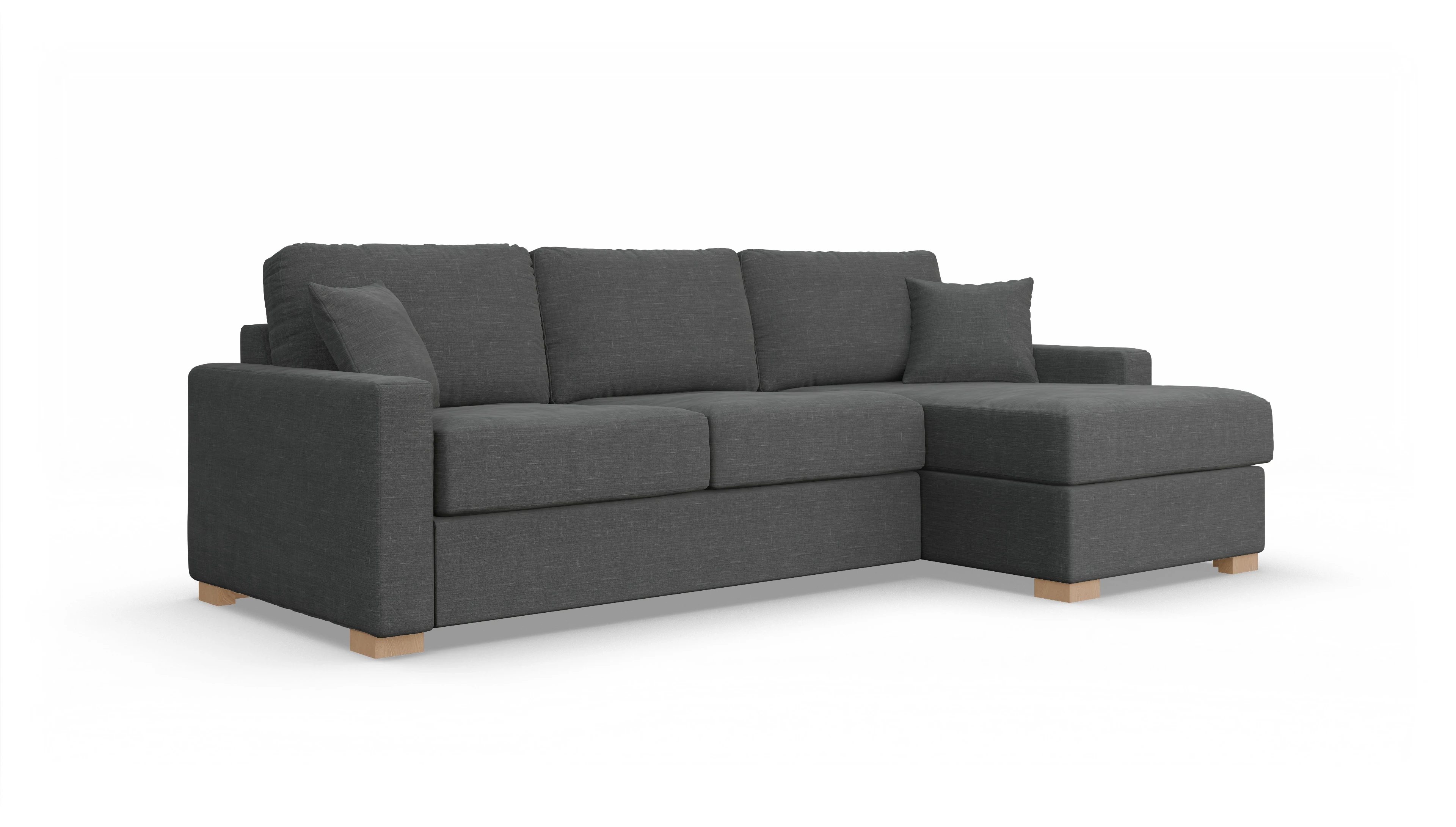 Ansicht des Produktes Christensen Sofa mit Rec rechts in Stoff grau