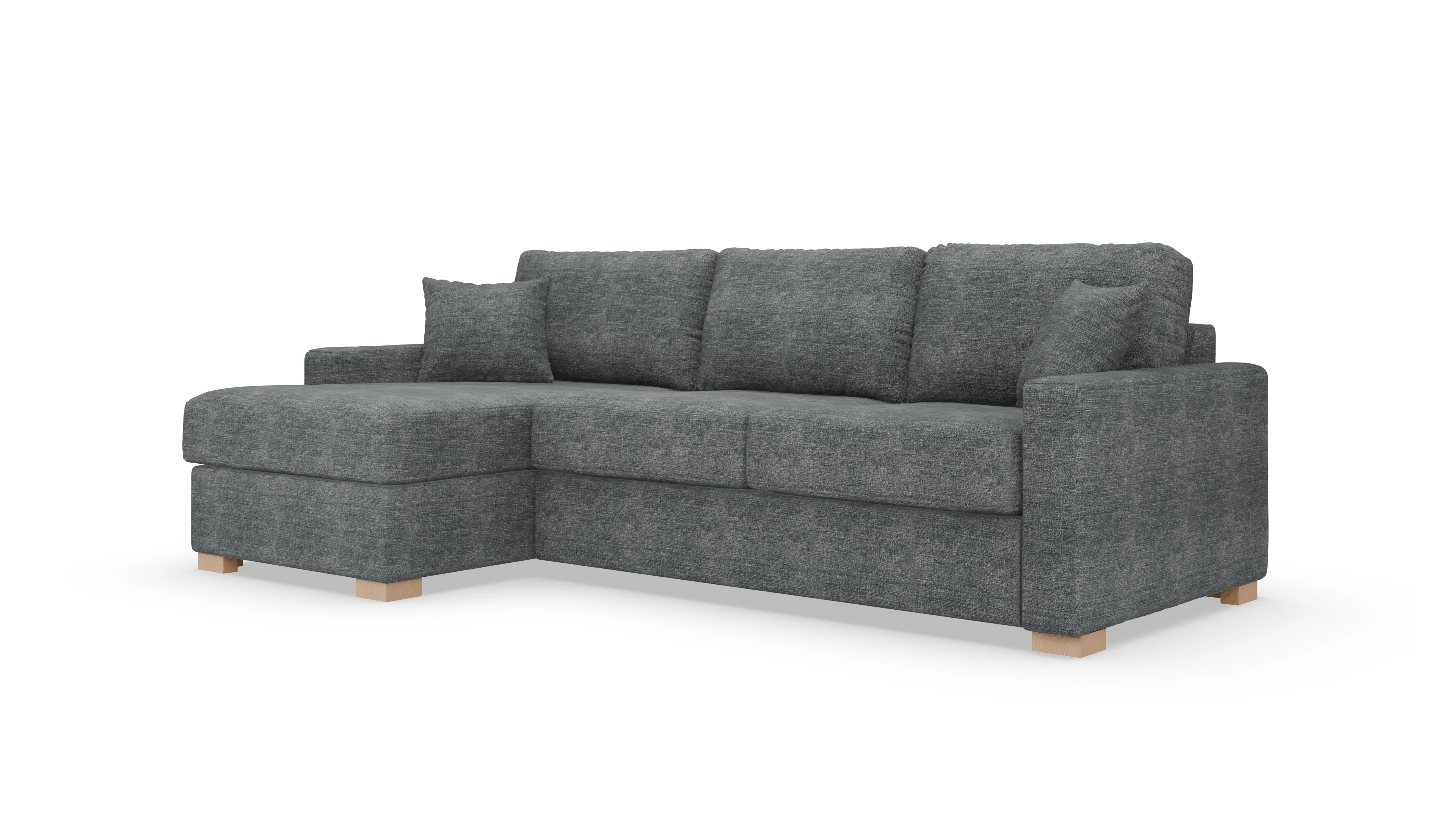 Ansicht des Produktes Christensen Sofa mit Rec links in Stoff schwarz