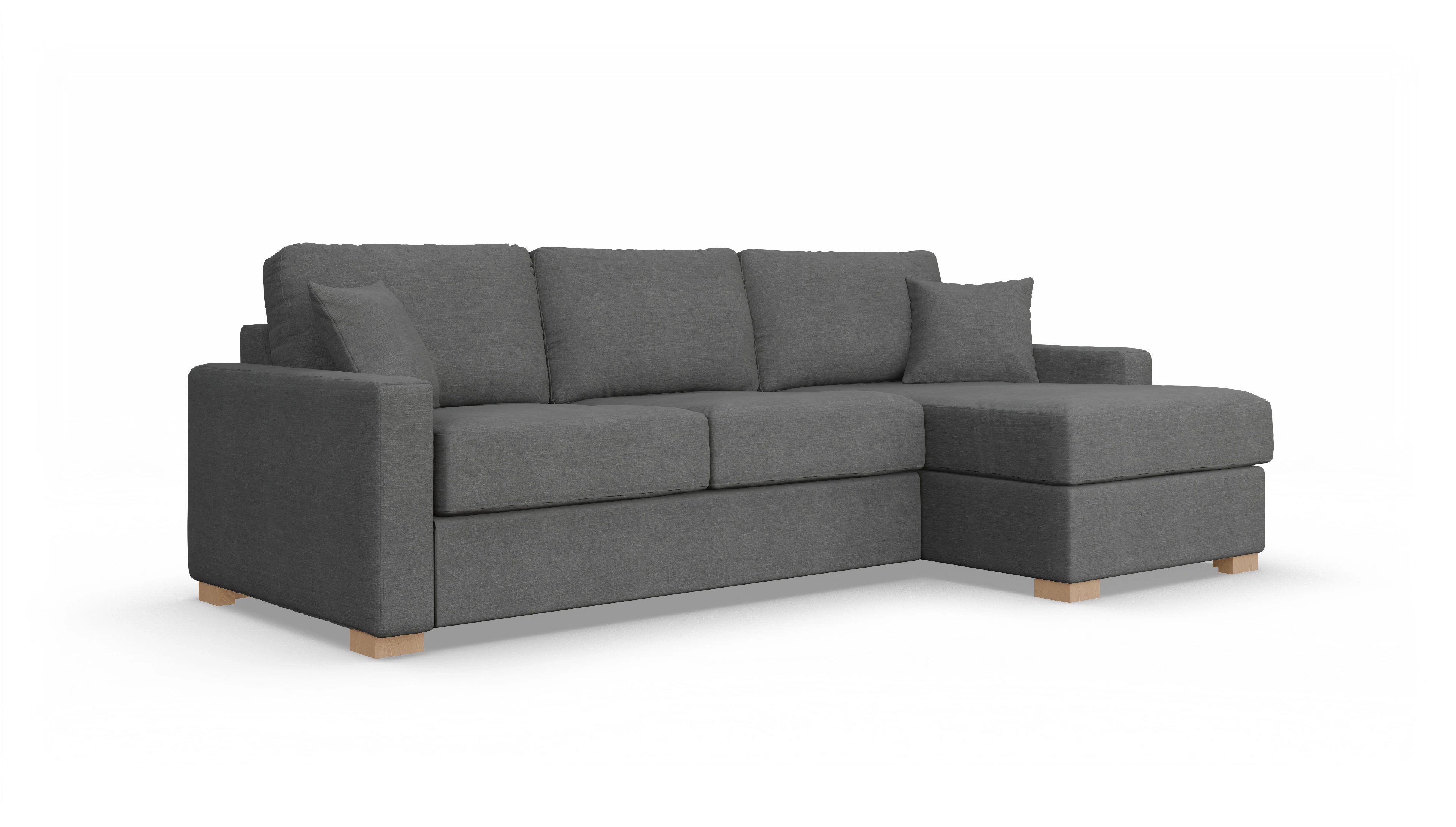 Ansicht des Produktes Christensen Sofa mit Rec rechts in Stoff grau