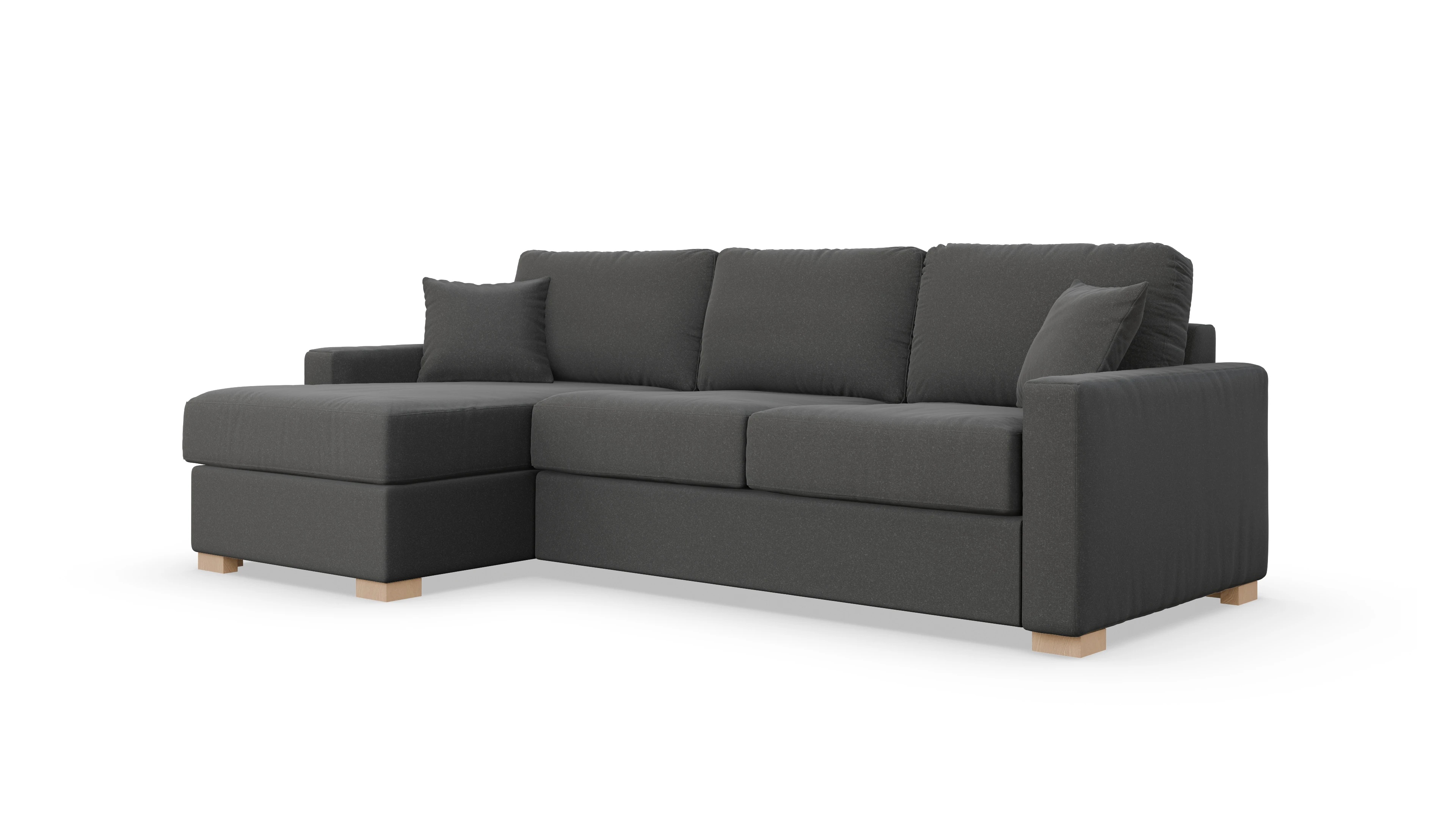 Ansicht des Produktes Christensen Sofa mit Rec links in Stoff schwarz