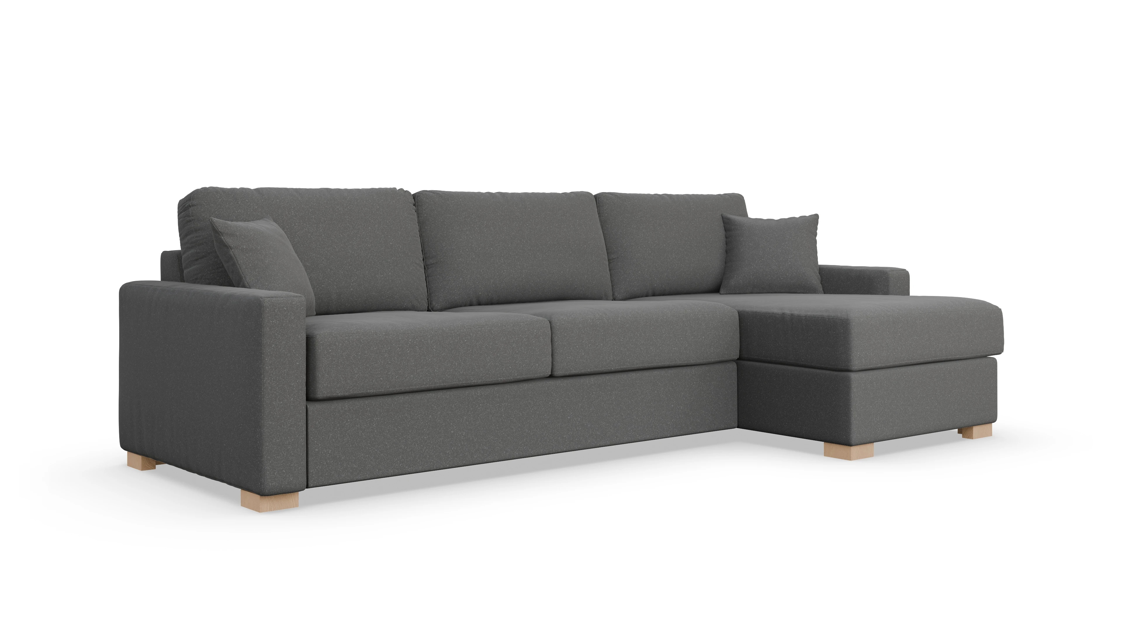 Schlafsofa Christensen Ansicht des Produktes Christensen Sofa mit Rec rechts in Stoff grau