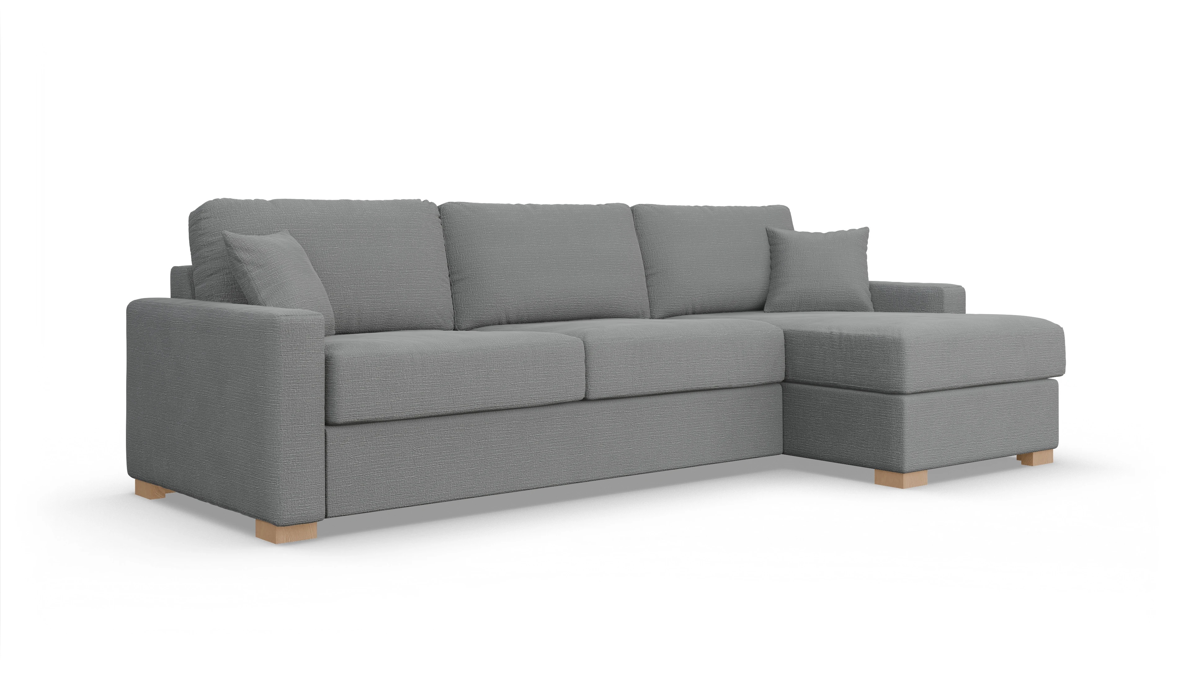 Ansicht des Produktes Christensen Sofa mit Rec rechts in Stoff grau