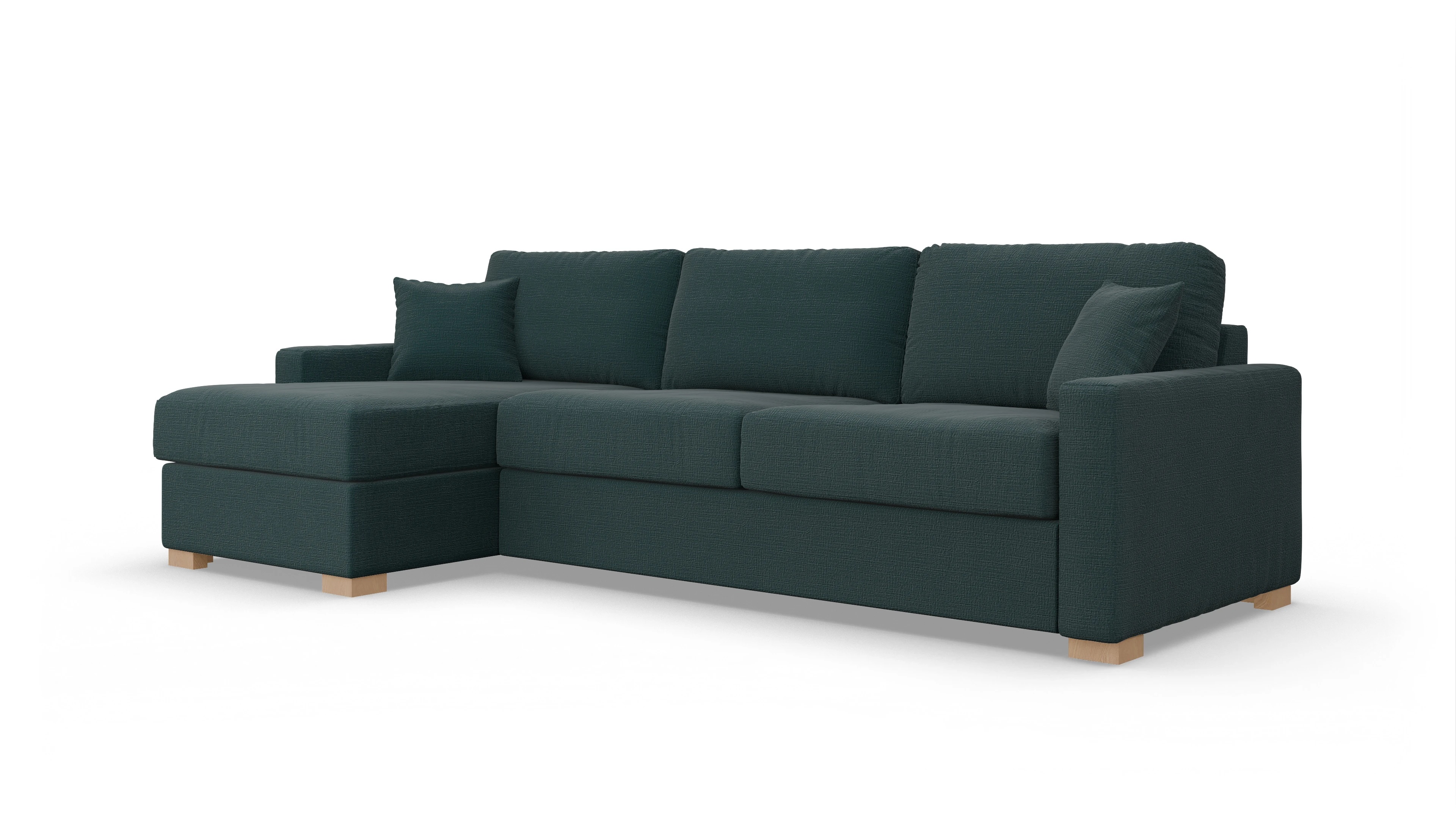 Ansicht des Produktes Christensen Sofa mit Rec links in Stoff blau