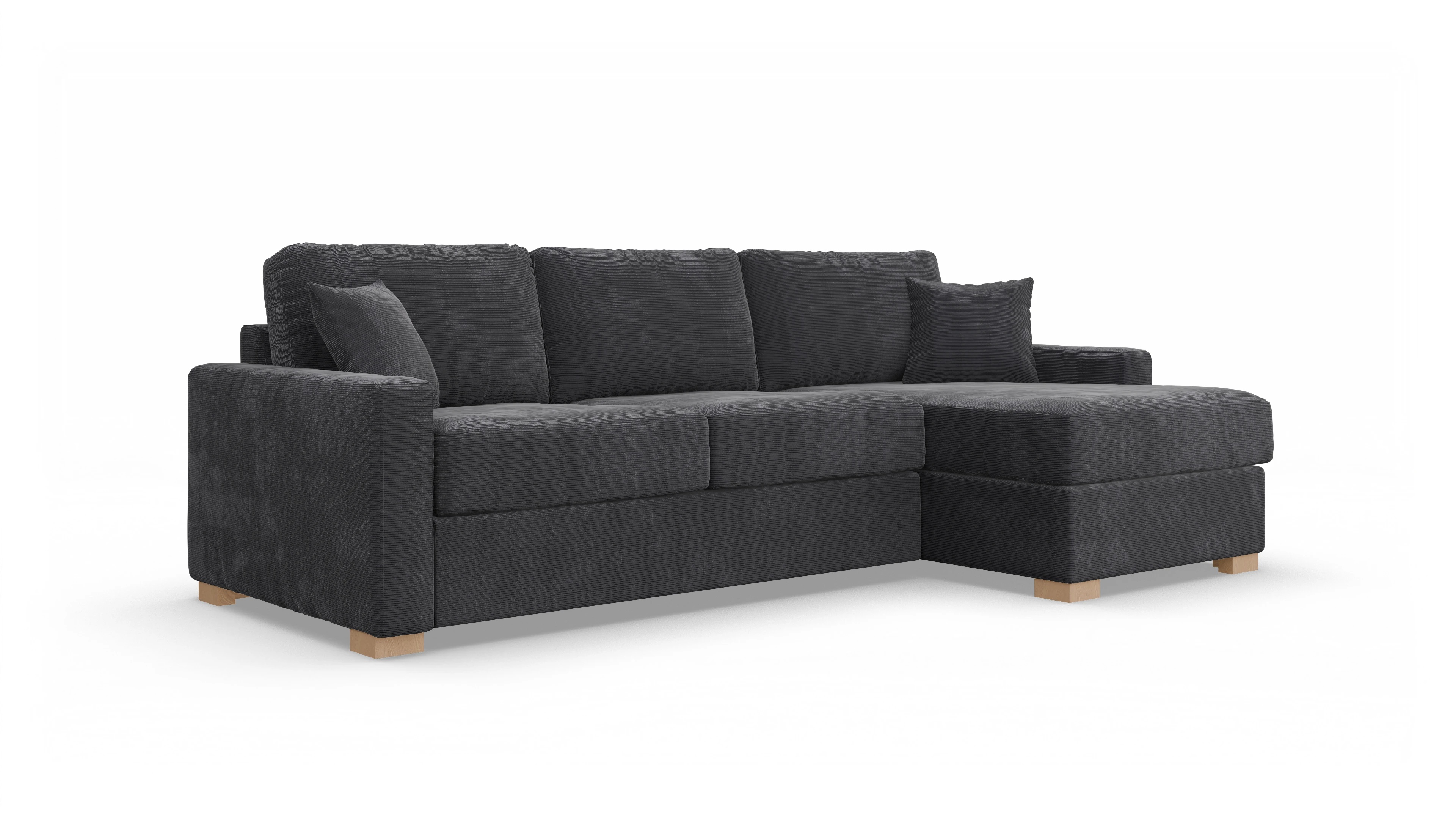 Ansicht des Produktes Christensen Sofa mit Rec rechts in Cord grau