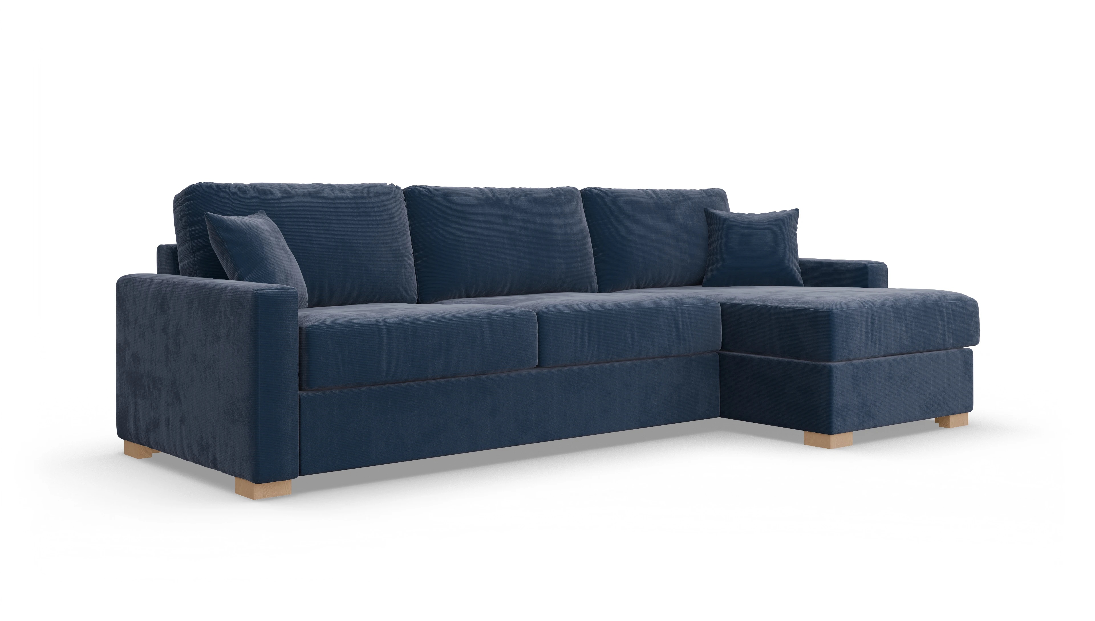 Ansicht des Produktes Christensen Sofa mit Rec rechts in Cord blau