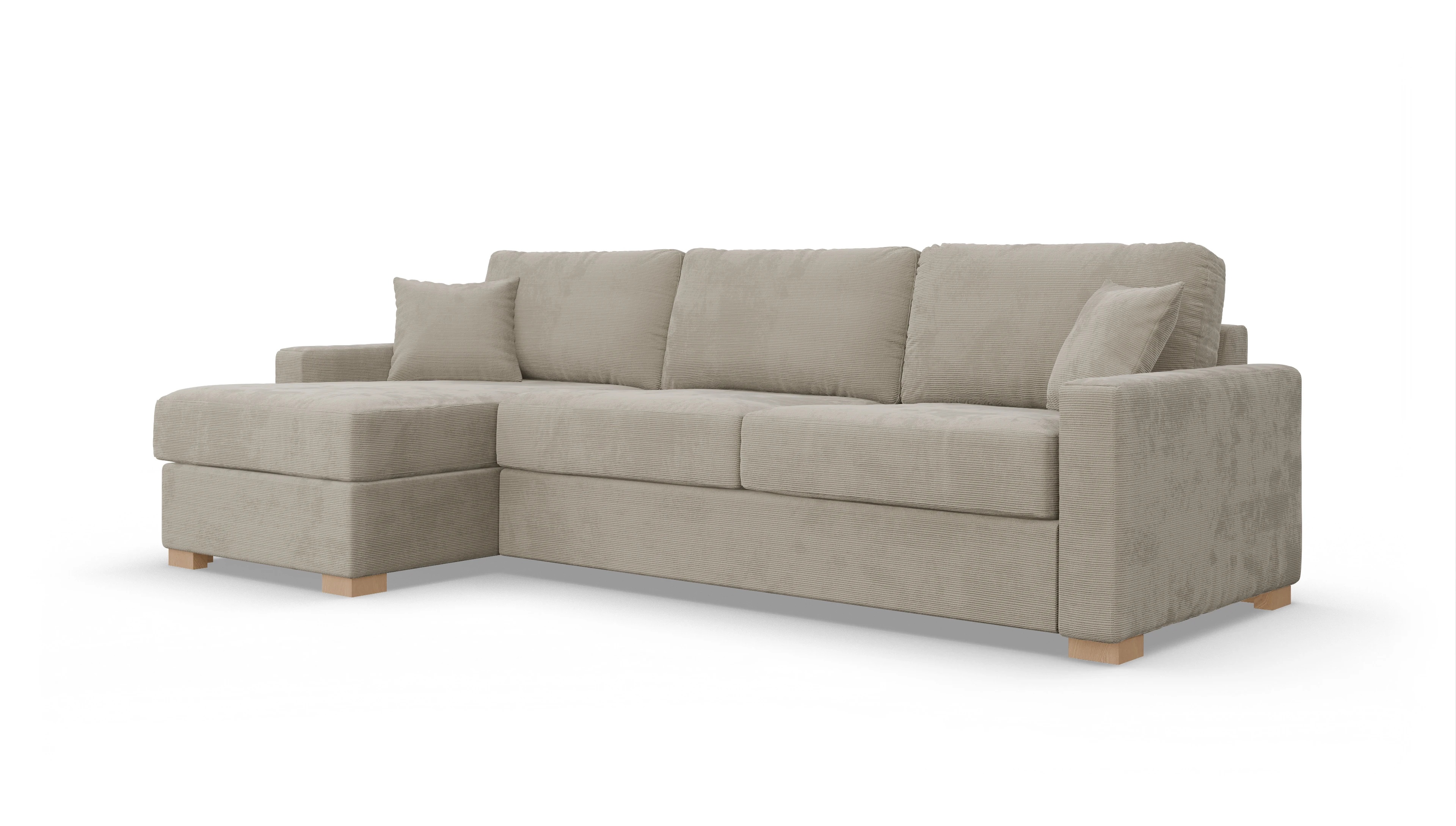 Ansicht des Produktes Christensen Sofa mit Rec links in Cord beige
