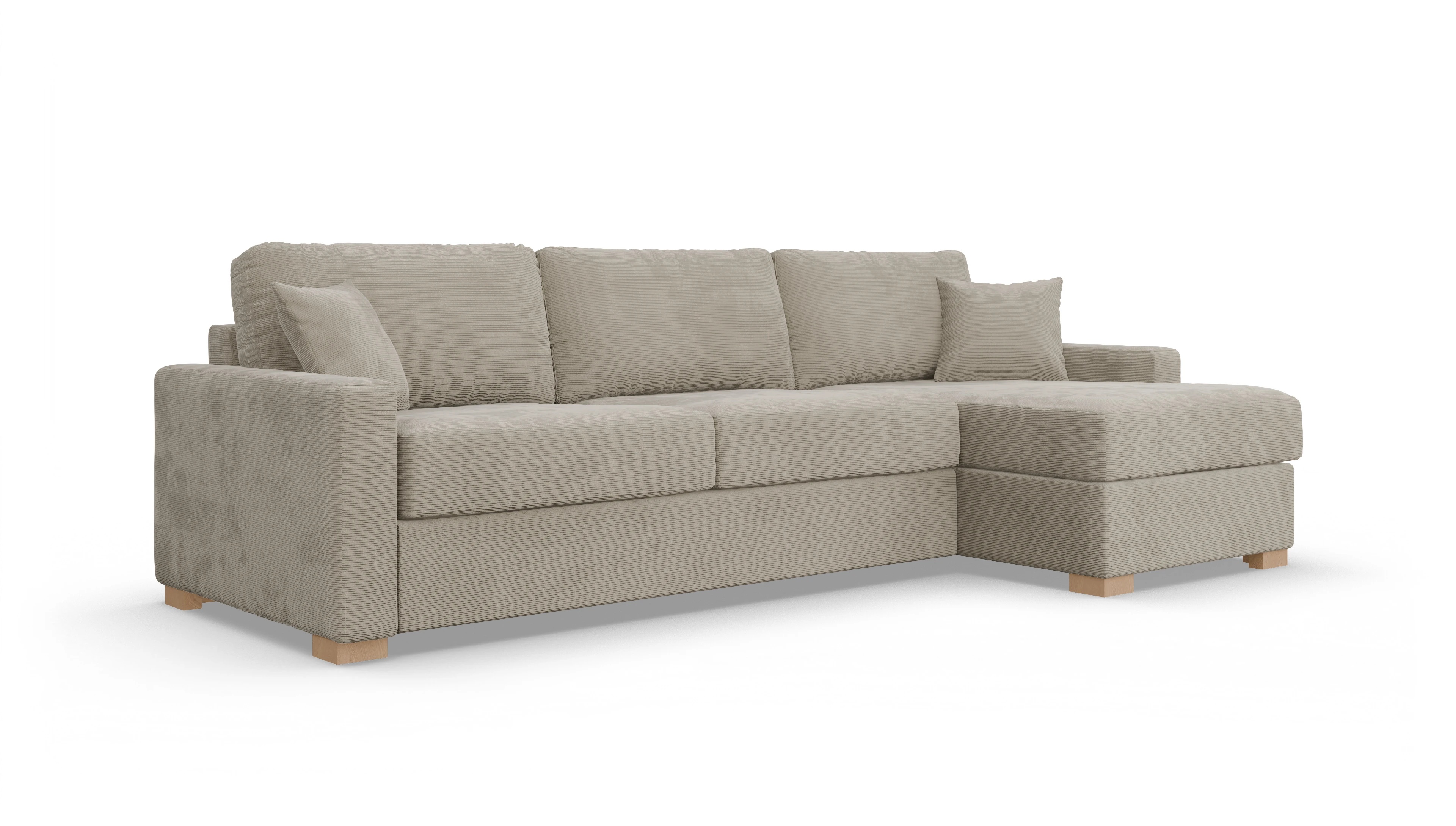Ansicht des Produktes Christensen Sofa mit Rec rechts in Cord beige