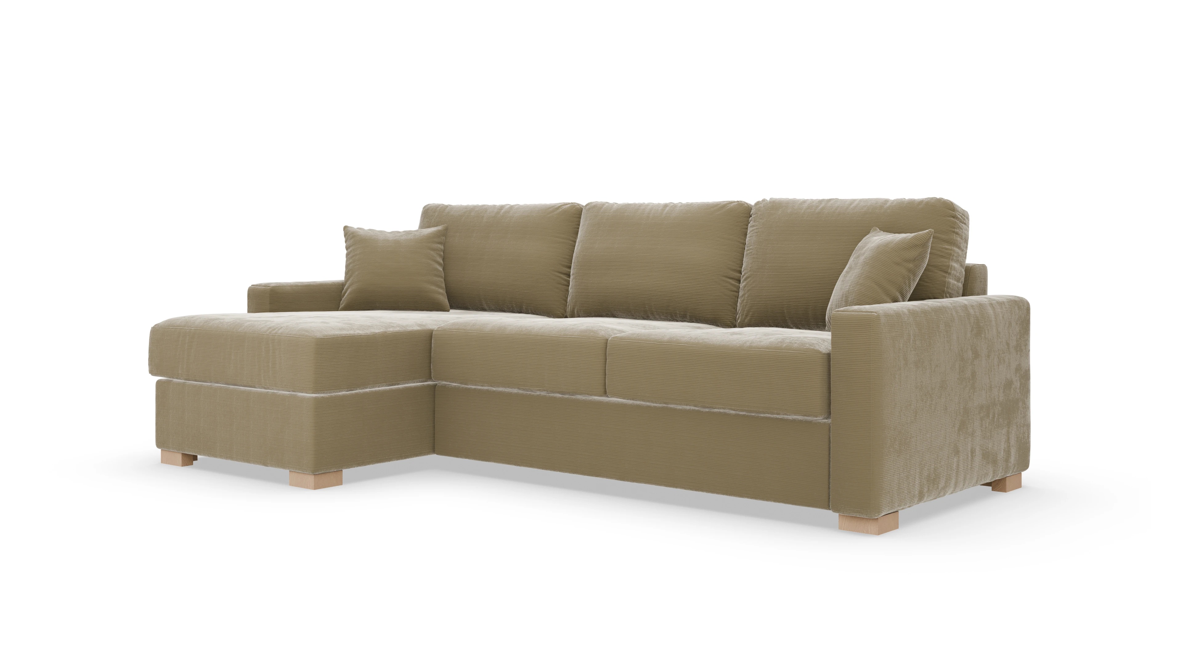 Ansicht des Produktes Christensen Sofa mit Rec links in Cord beige