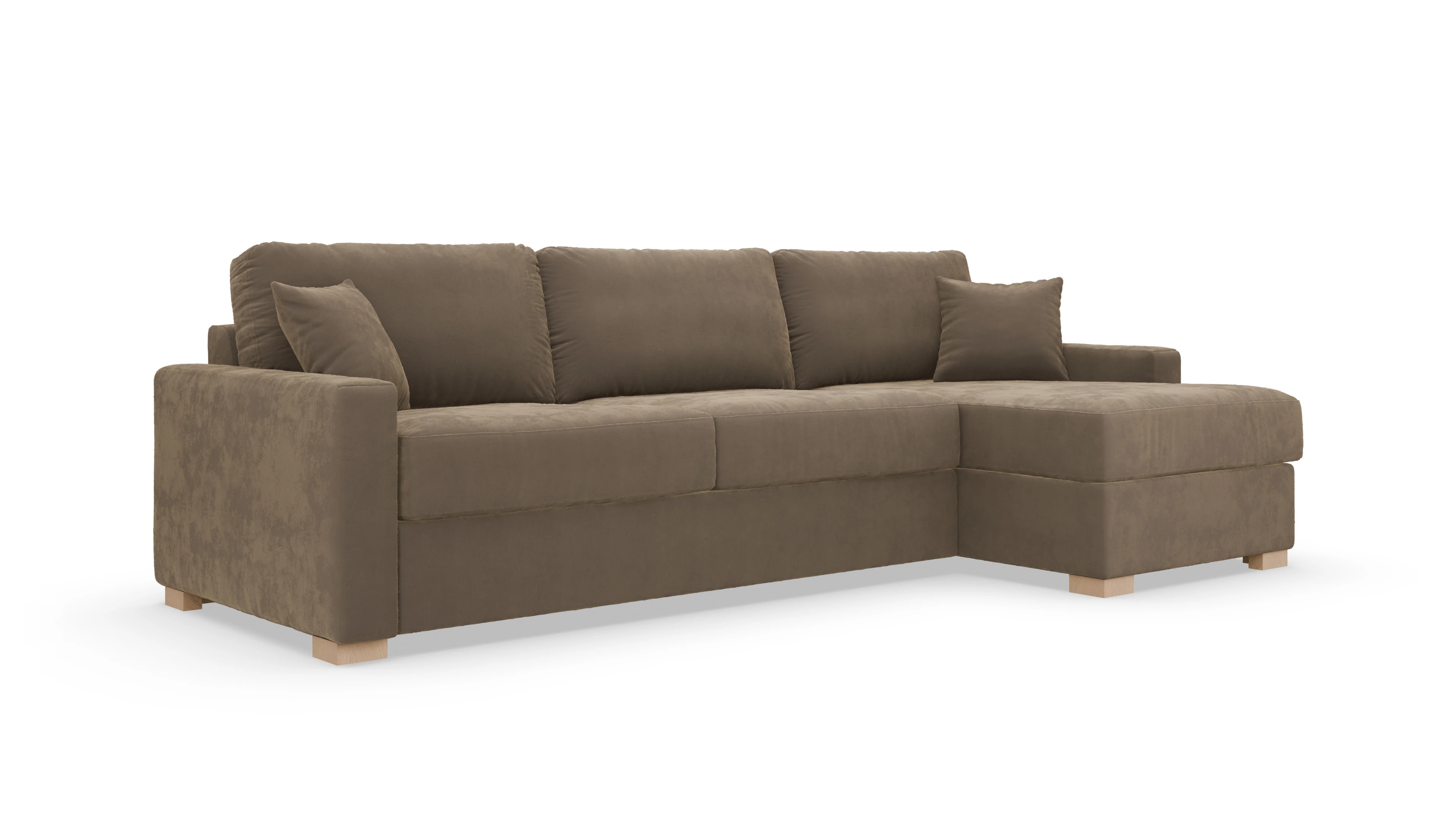Ansicht des Produktes Christensen Sofa mit Rec rechts in Samt braun