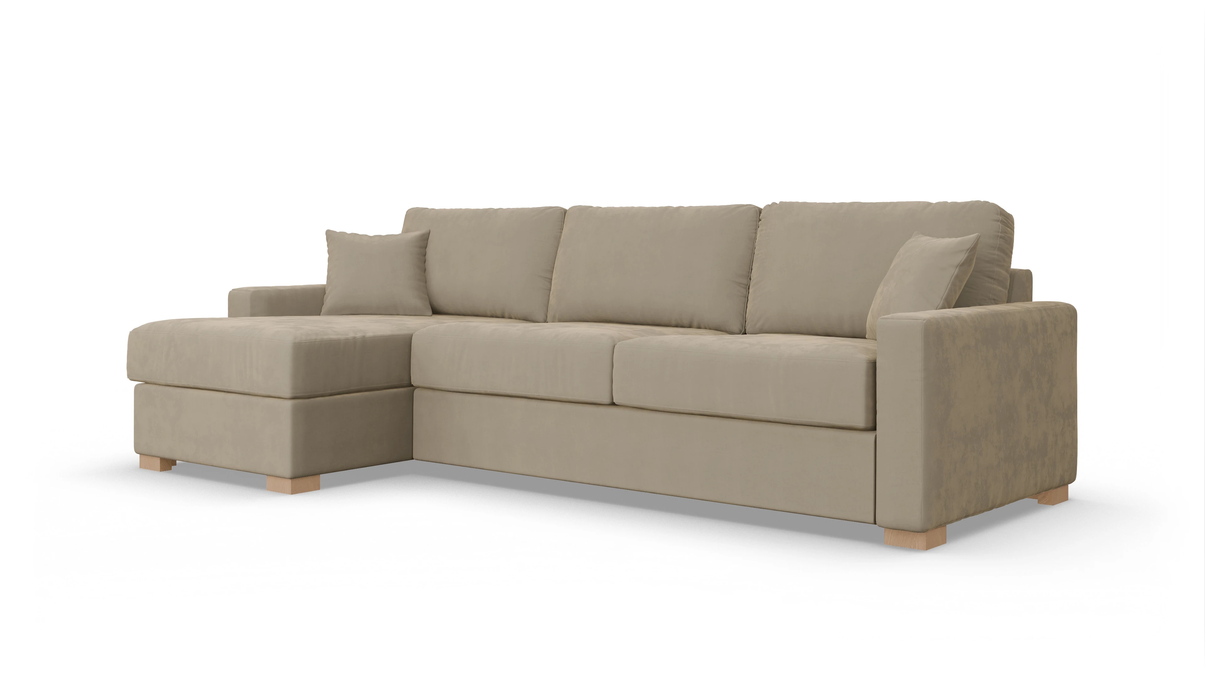 Ansicht des Produktes Christensen Sofa mit Rec links in Samt beige