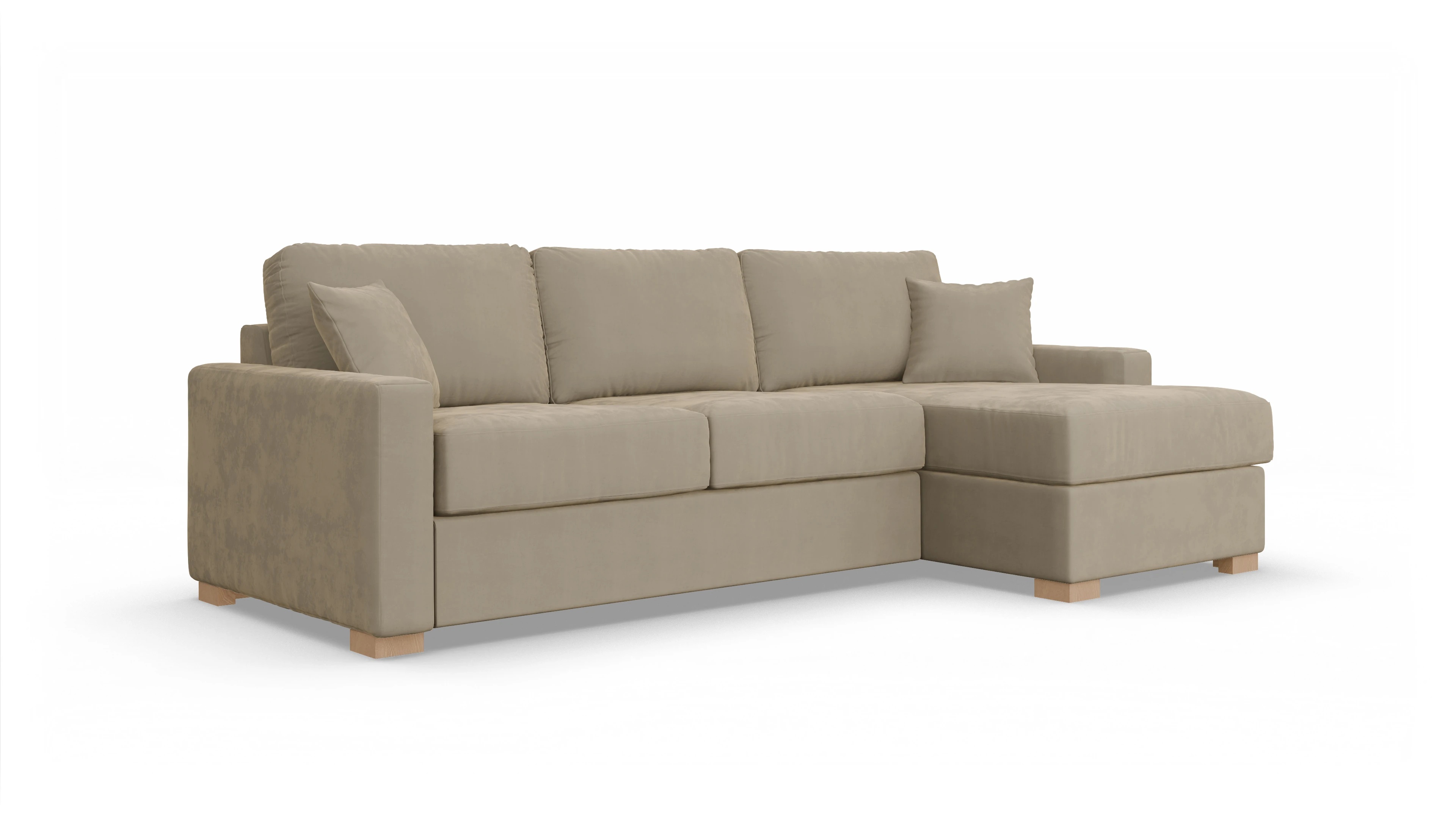 Ansicht des Produktes Christensen Sofa mit Rec rechts in Samt beige