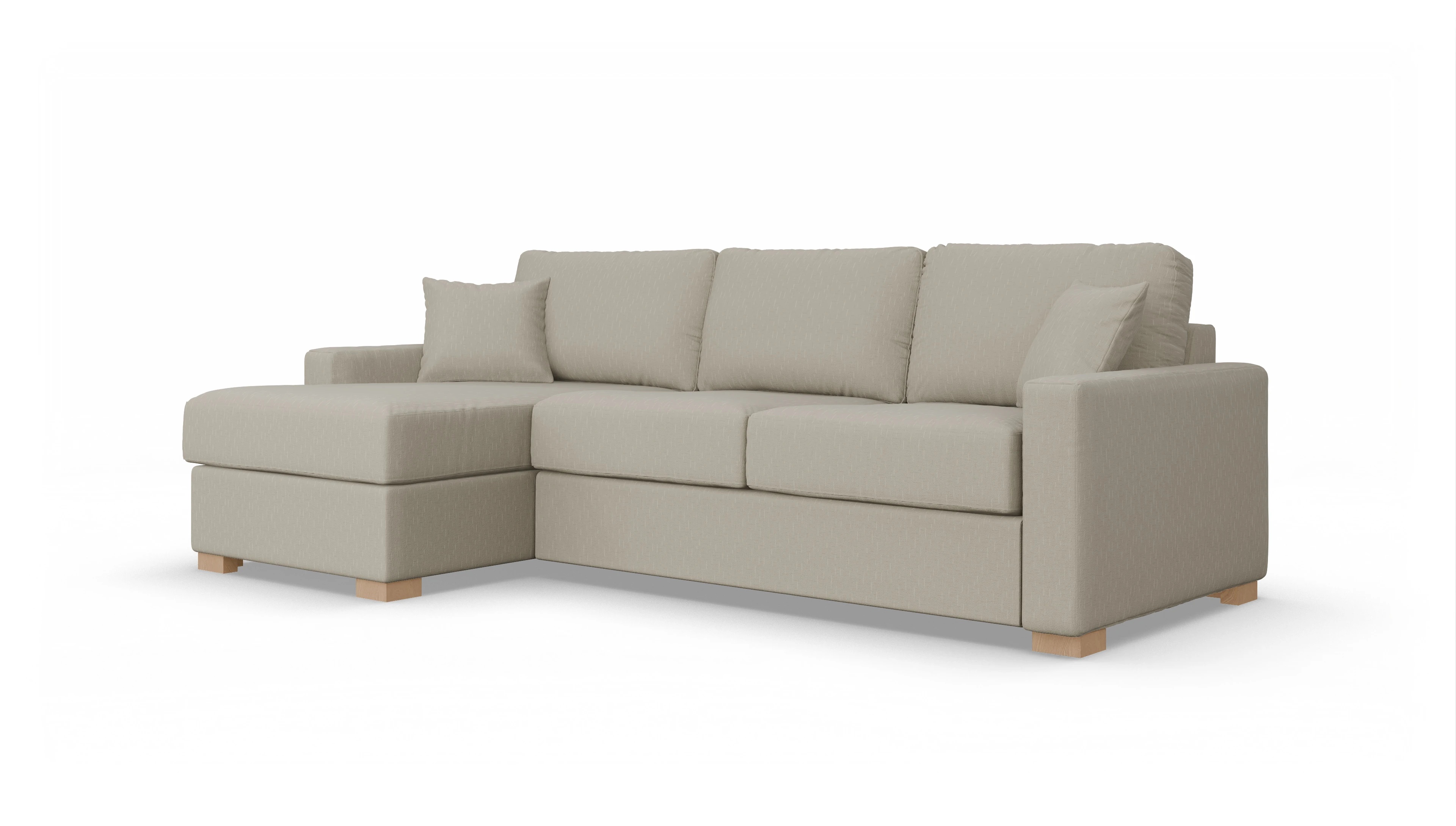 Ansicht des Produktes Christensen Sofa mit Rec links in Stoff weiß