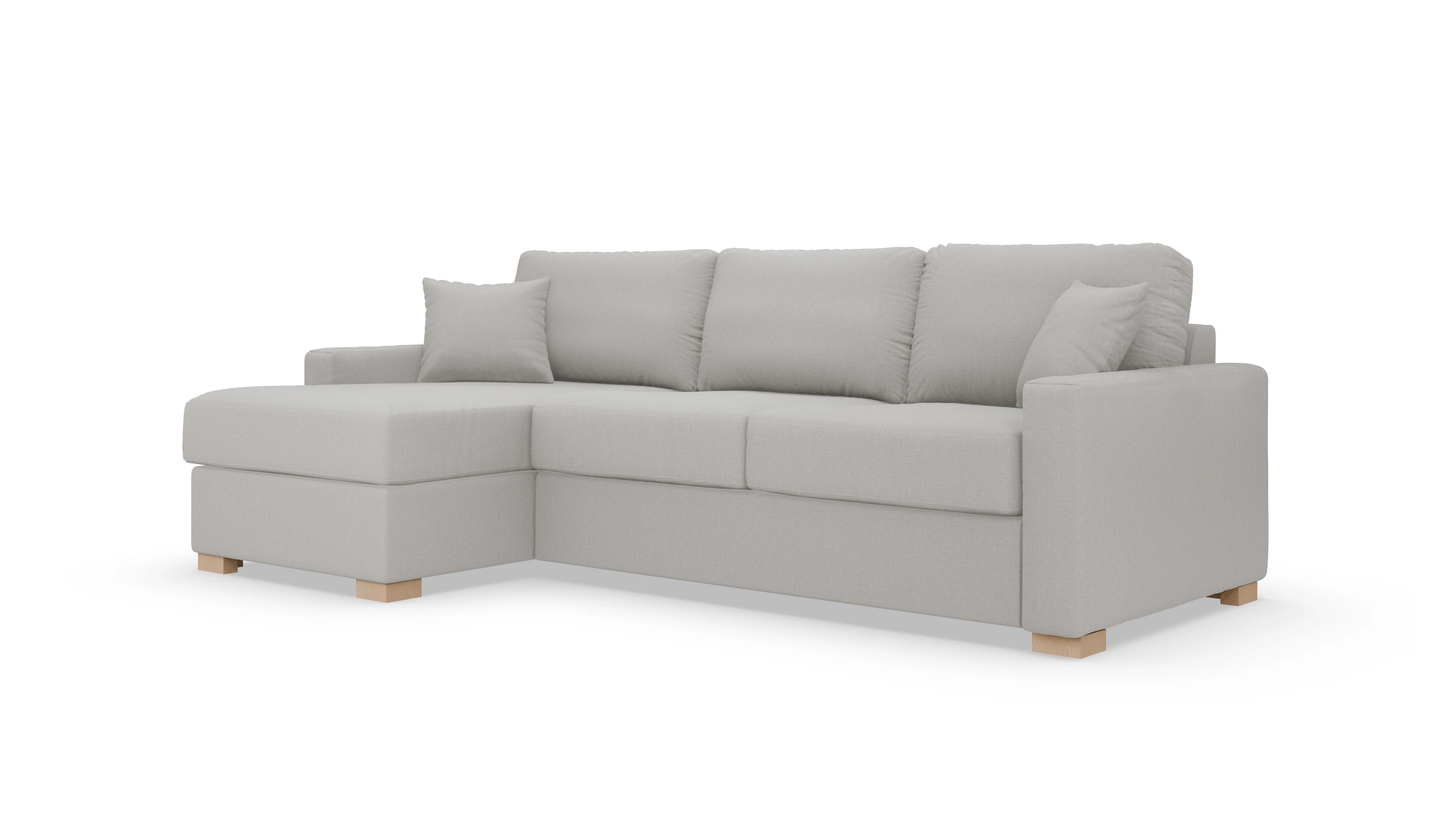 Schlafsofa Christensen Ansicht des Produktes Christensen Sofa mit Rec links in Stoff beige