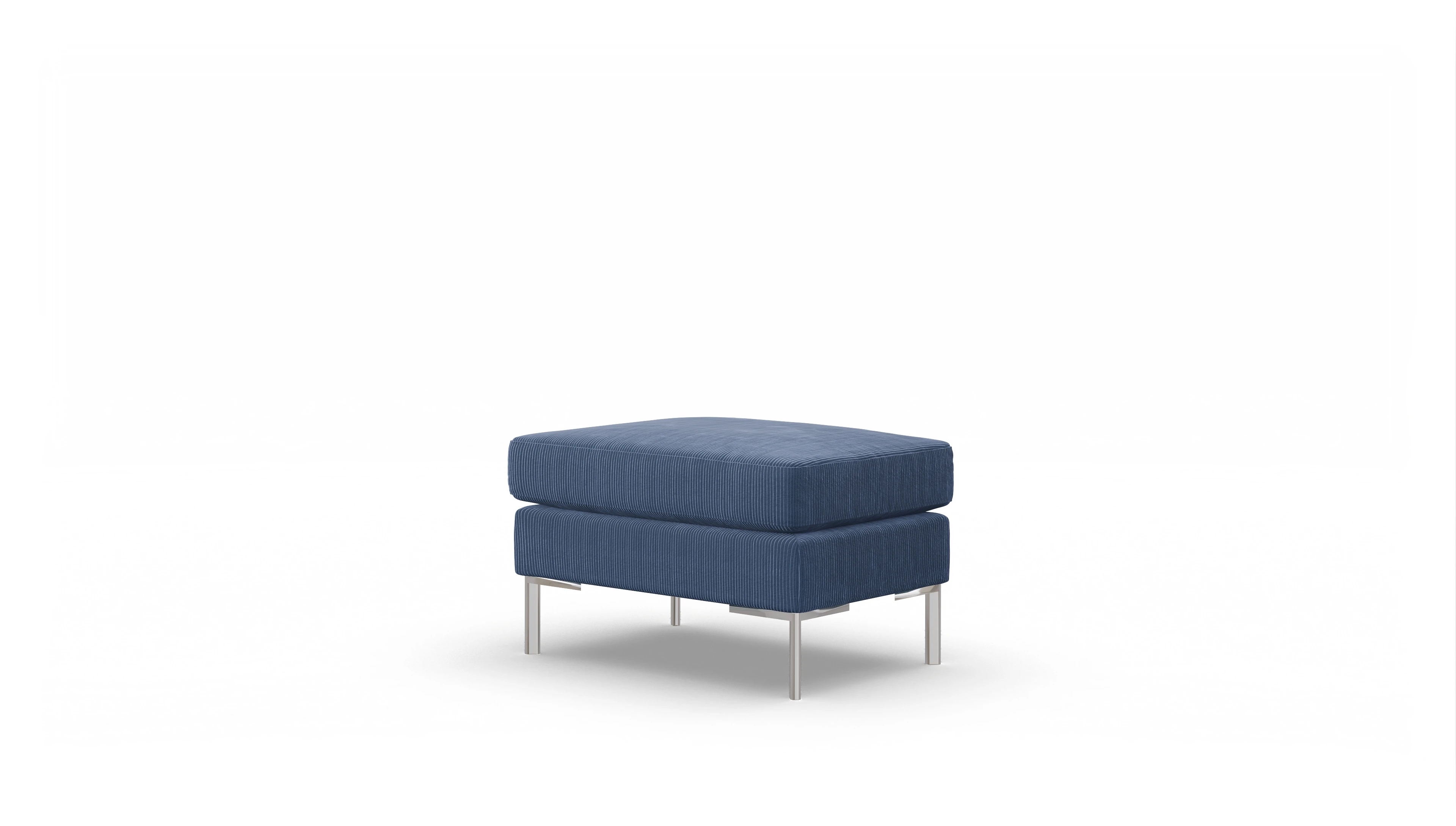 Ansicht des Produktes Pinedo Hocker in Cord blau