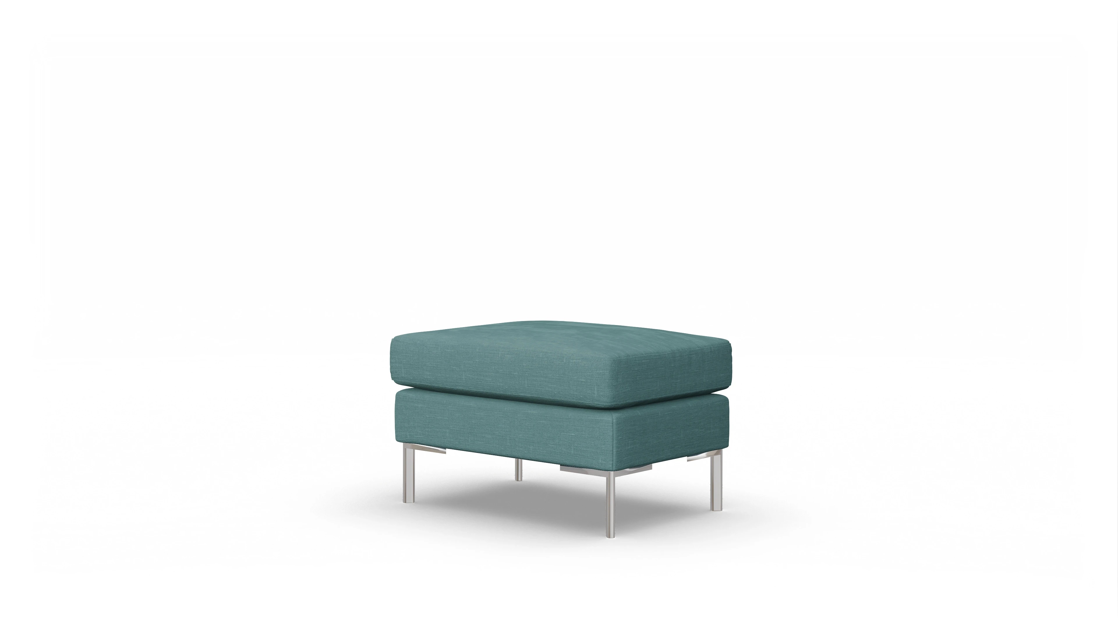 Pinedo Stoffhocker Ansicht des Produktes Pinedo Hocker in Stoff grün