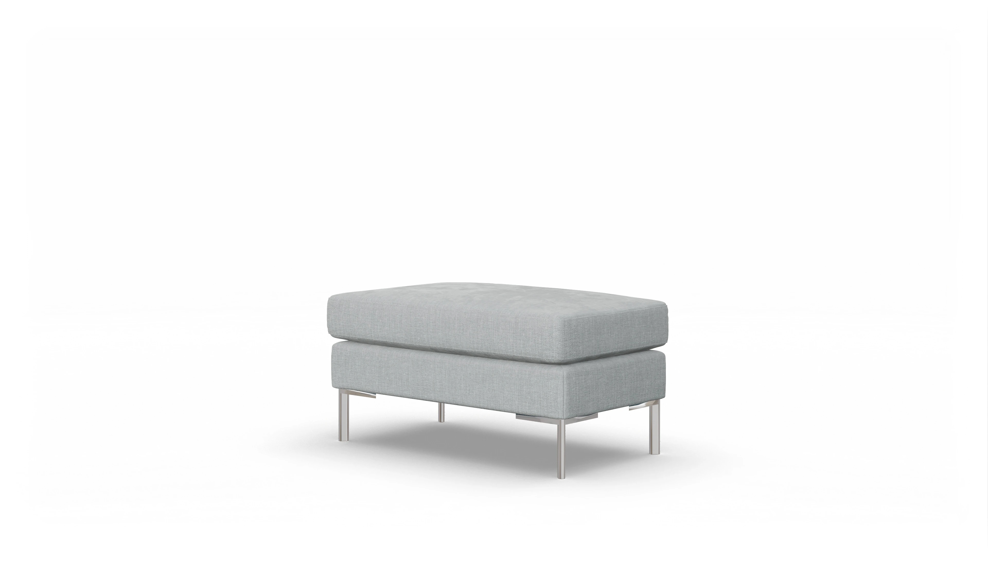 Ansicht des Produktes Pinedo Hocker in Stoff grau