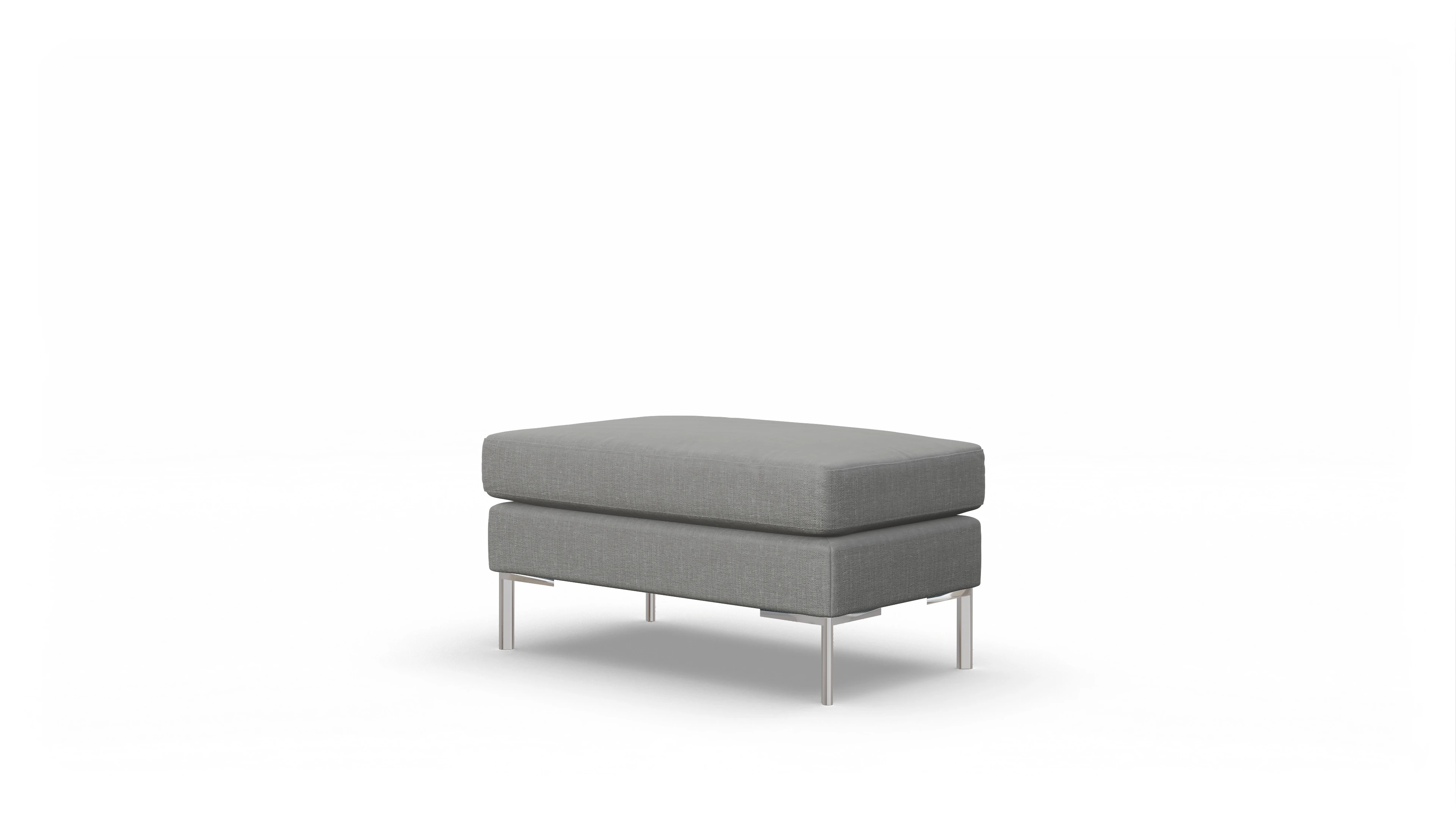 Ansicht des Produktes Pinedo Hocker in Stoff grau