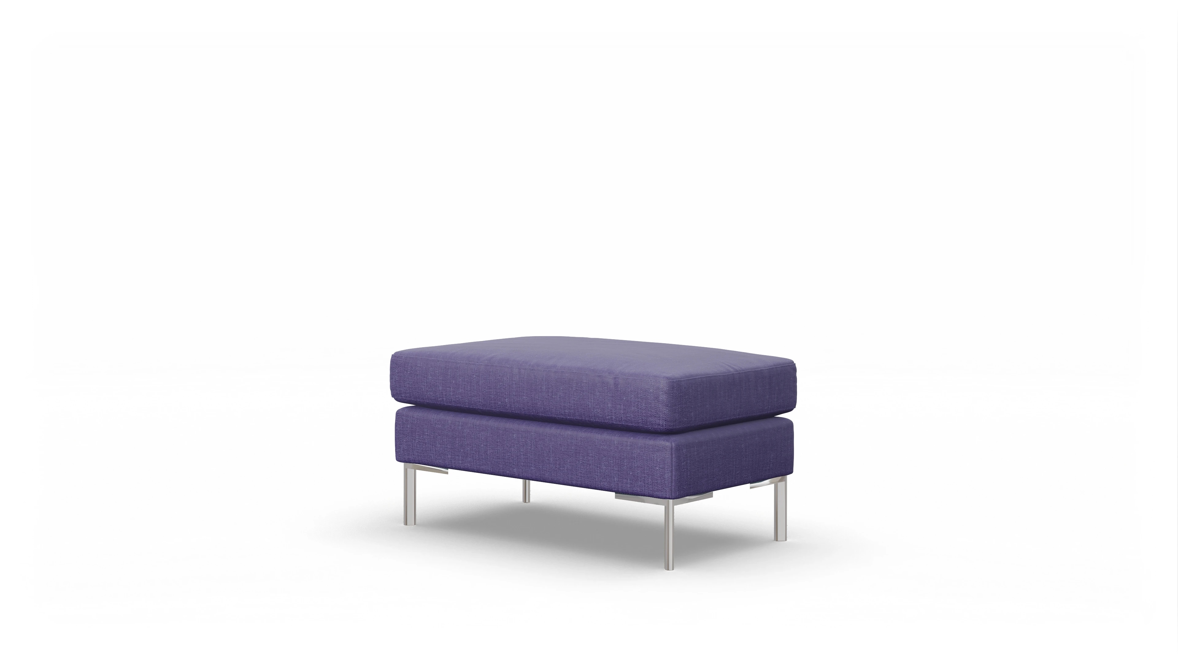 Ansicht des Produktes Pinedo Hocker in Stoff blau