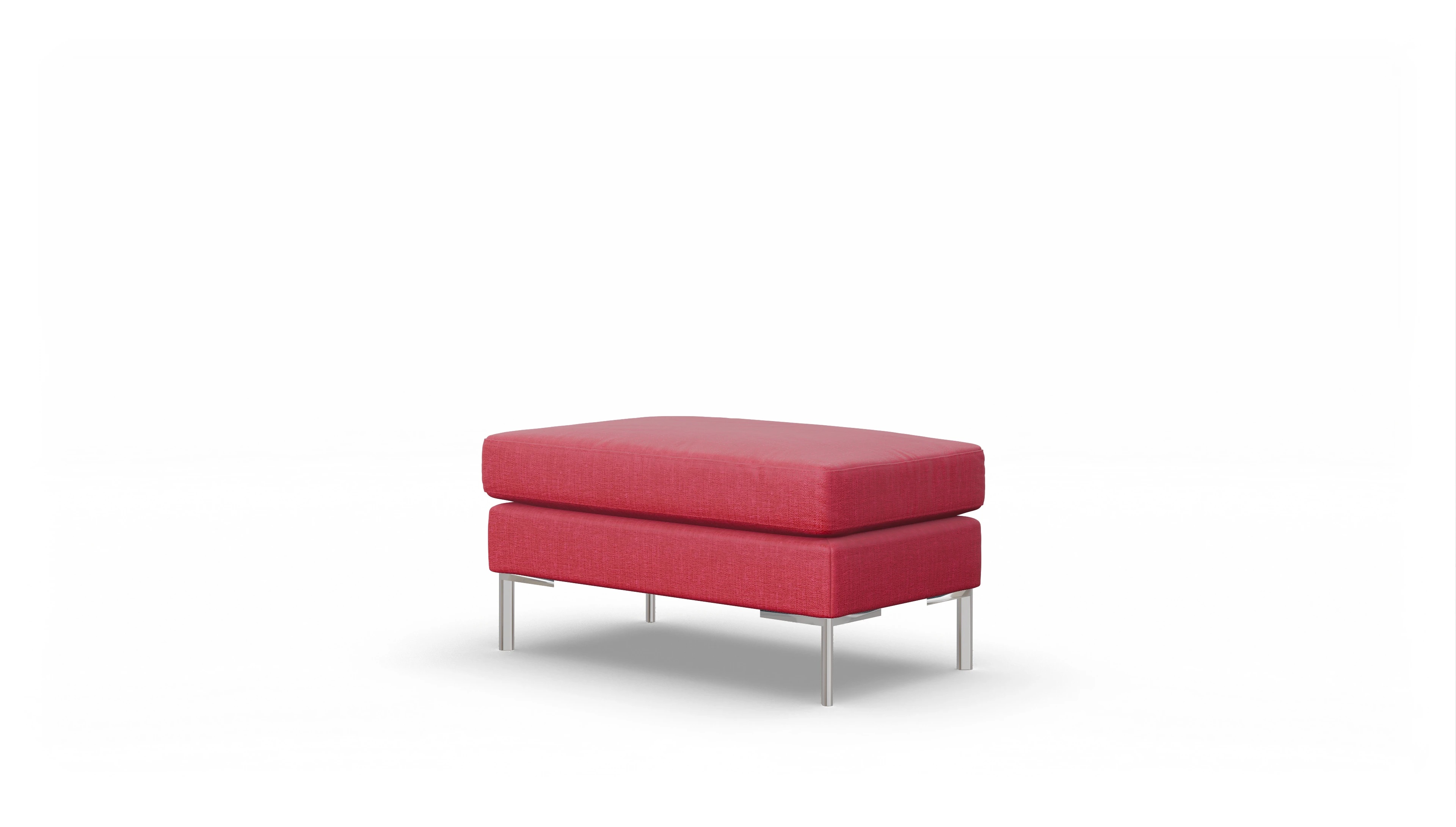 Ansicht des Produktes Pinedo Hocker in Stoff rot