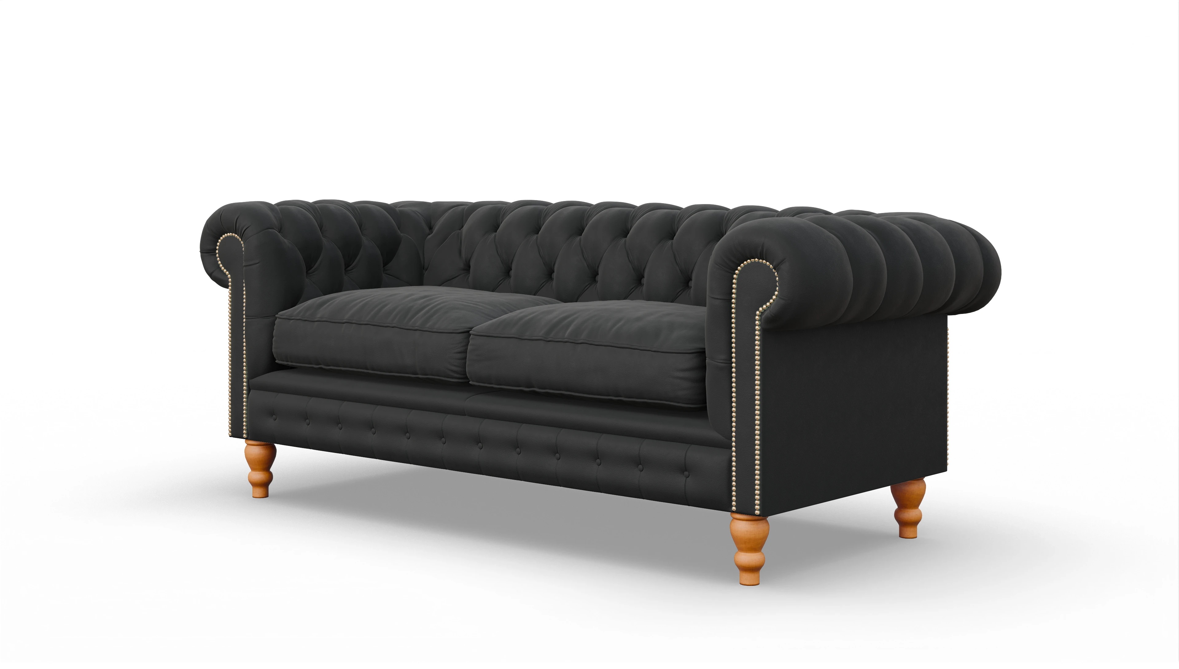 Ansicht des Produktes Russel 3-Sitzer in Leder schwarz