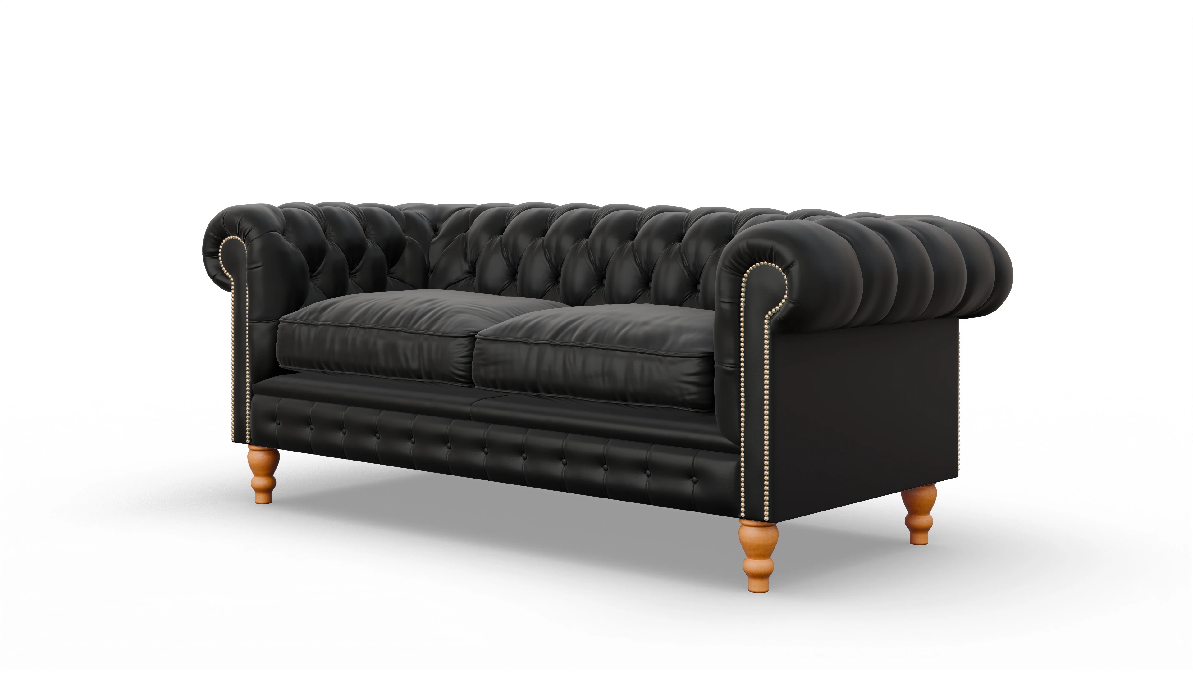 Ansicht des Produktes Russel 3-Sitzer in Leder schwarz