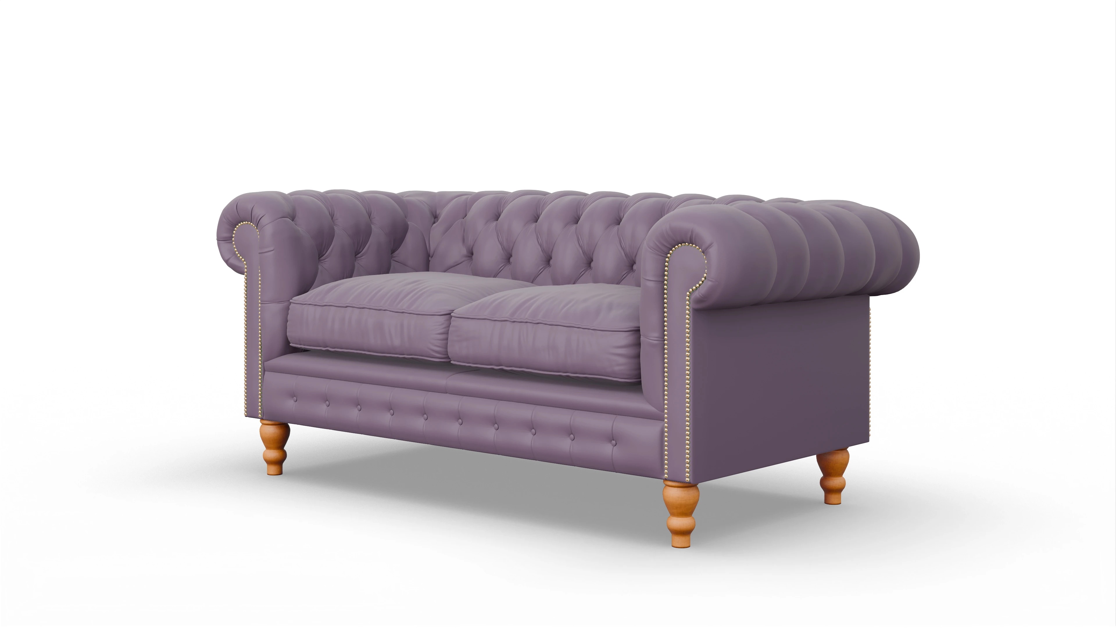 Chesterfield Sofa Russel Ansicht des Produktes Russel 2,5-Sitzer in Leder rot