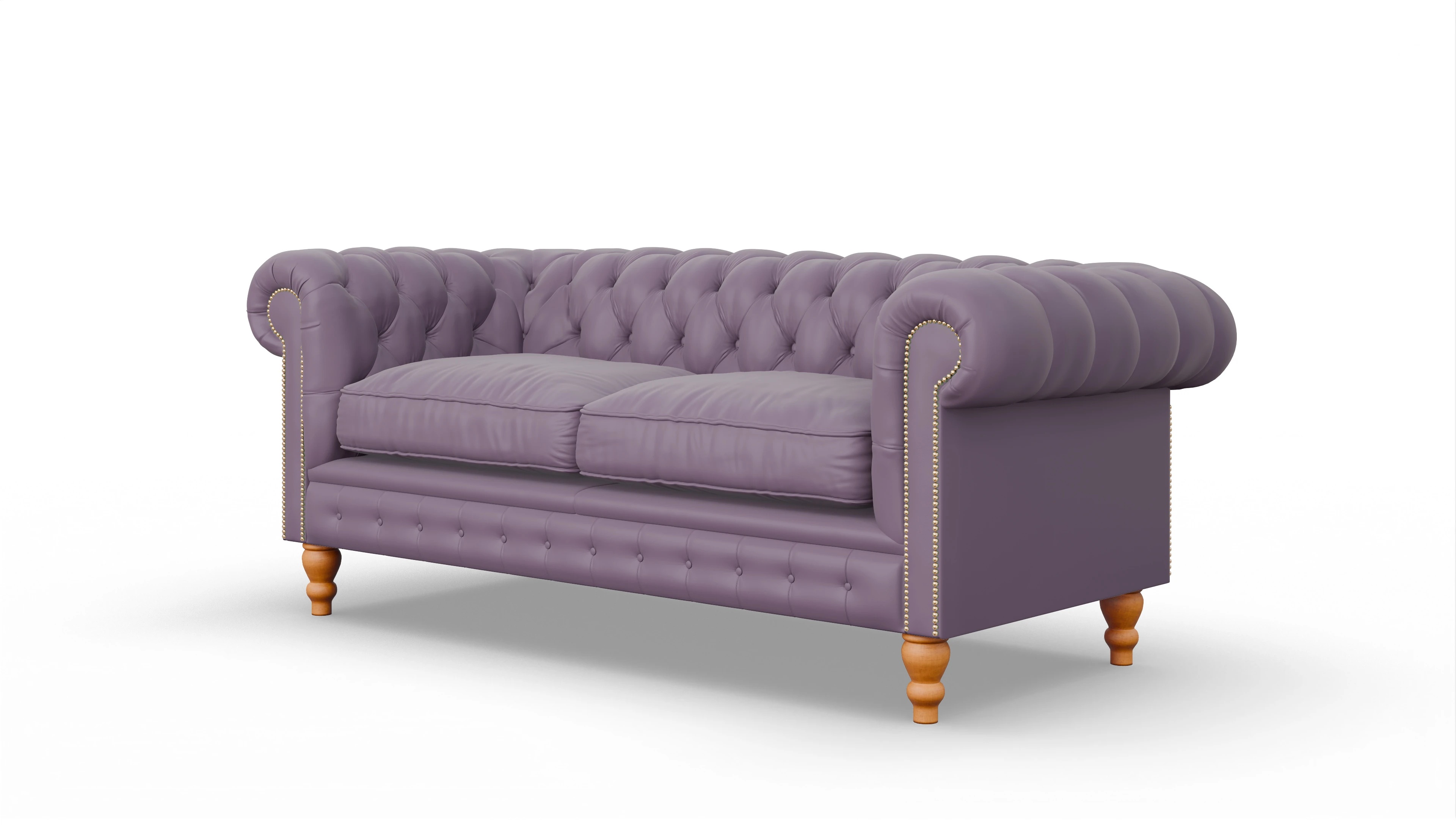 Chesterfield Sofa Russel Ansicht des Produktes Russel 3-Sitzer in Leder rot