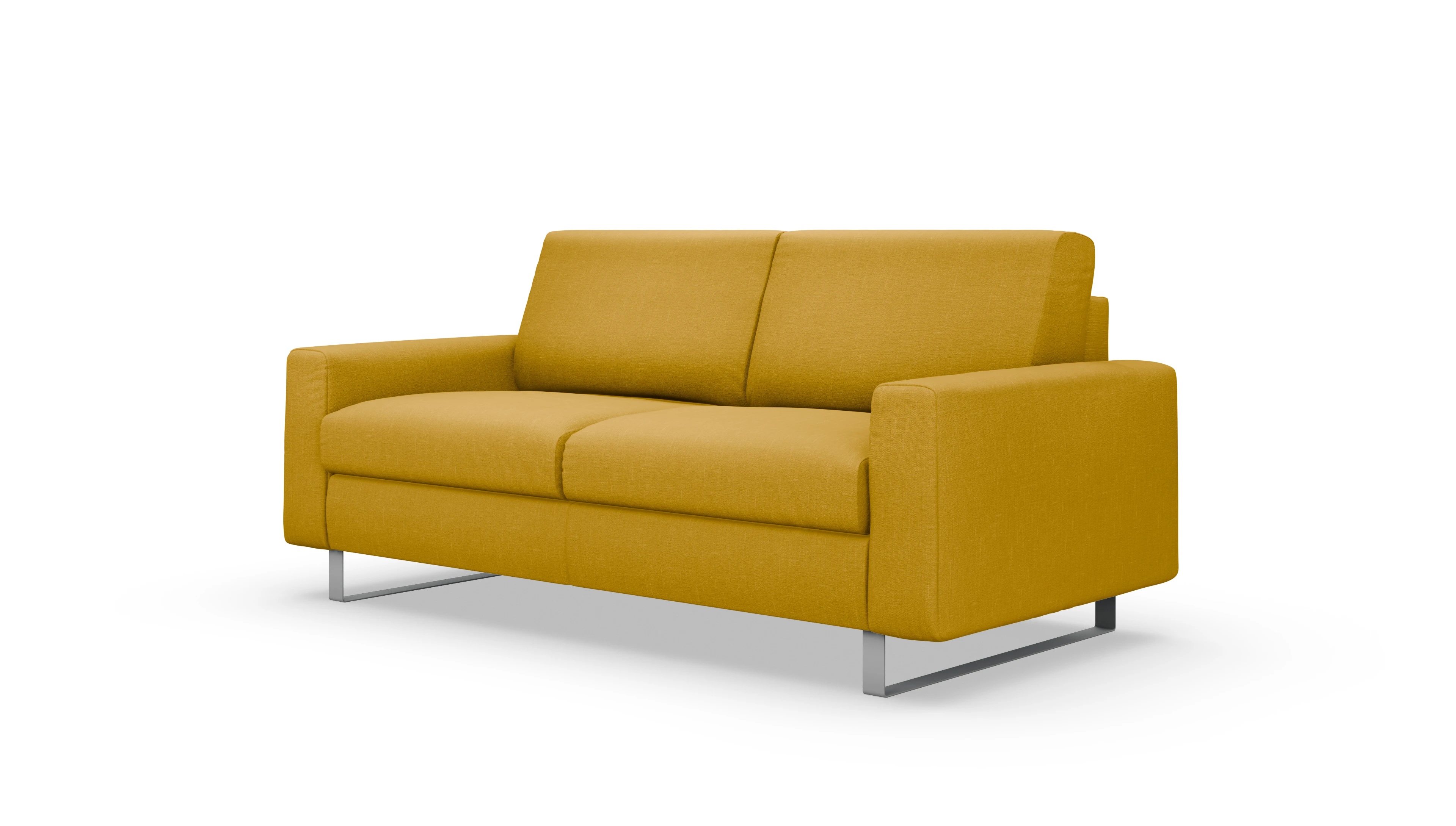 Schlafsofa Fontego Ansicht des Produktes Fontego 2,5-Sitzer in Stoff gelb
