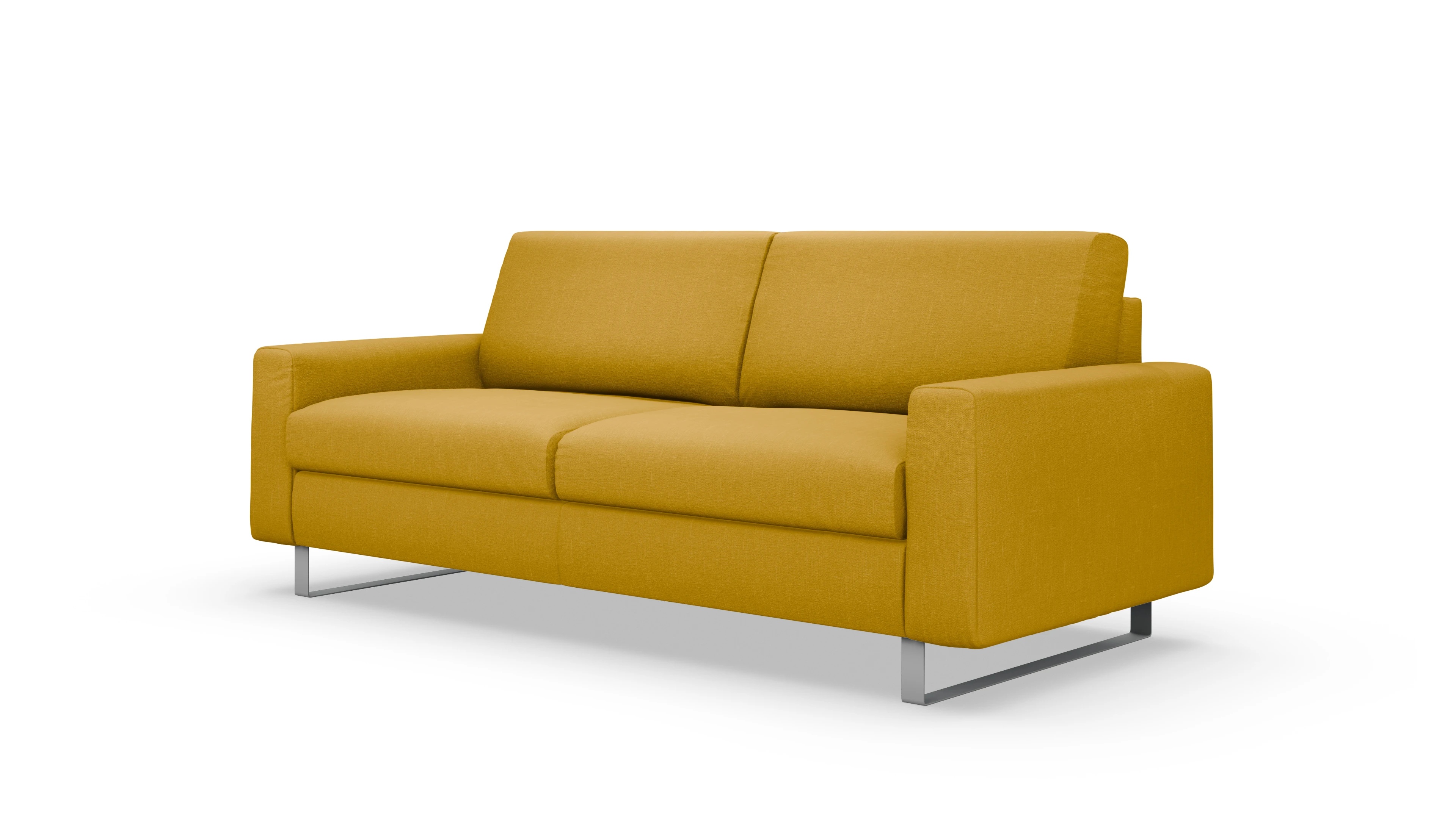 Schlafsofa Fontego Ansicht des Produktes Fontego 3-Sitzer in Stoff gelb