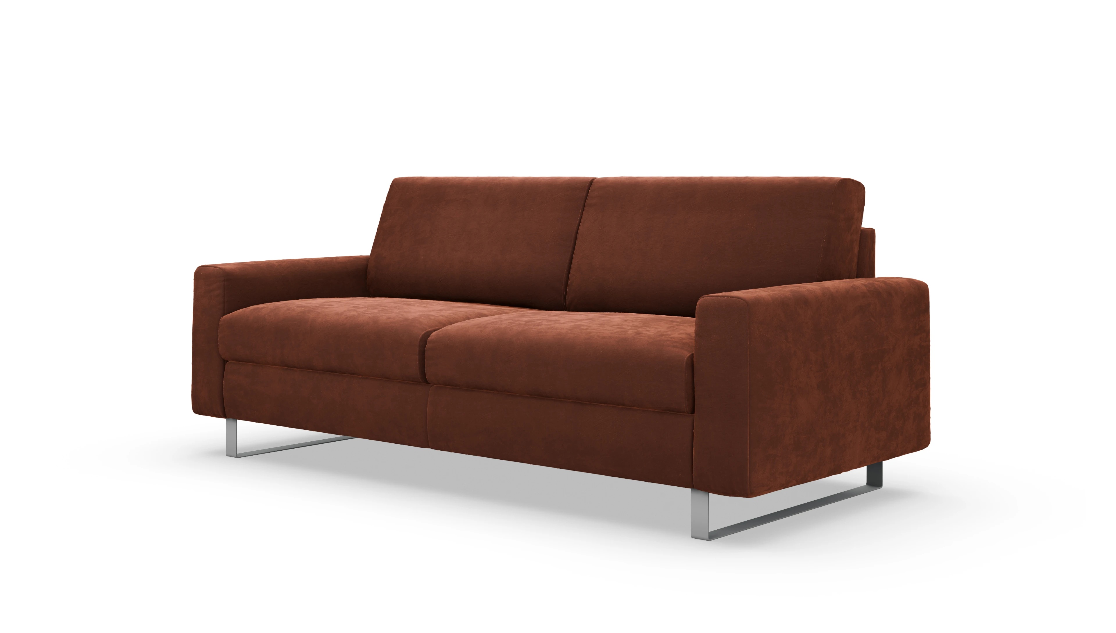 Schlafsofa Fontego Ansicht des Produktes Fontego 3-Sitzer in Samt orange