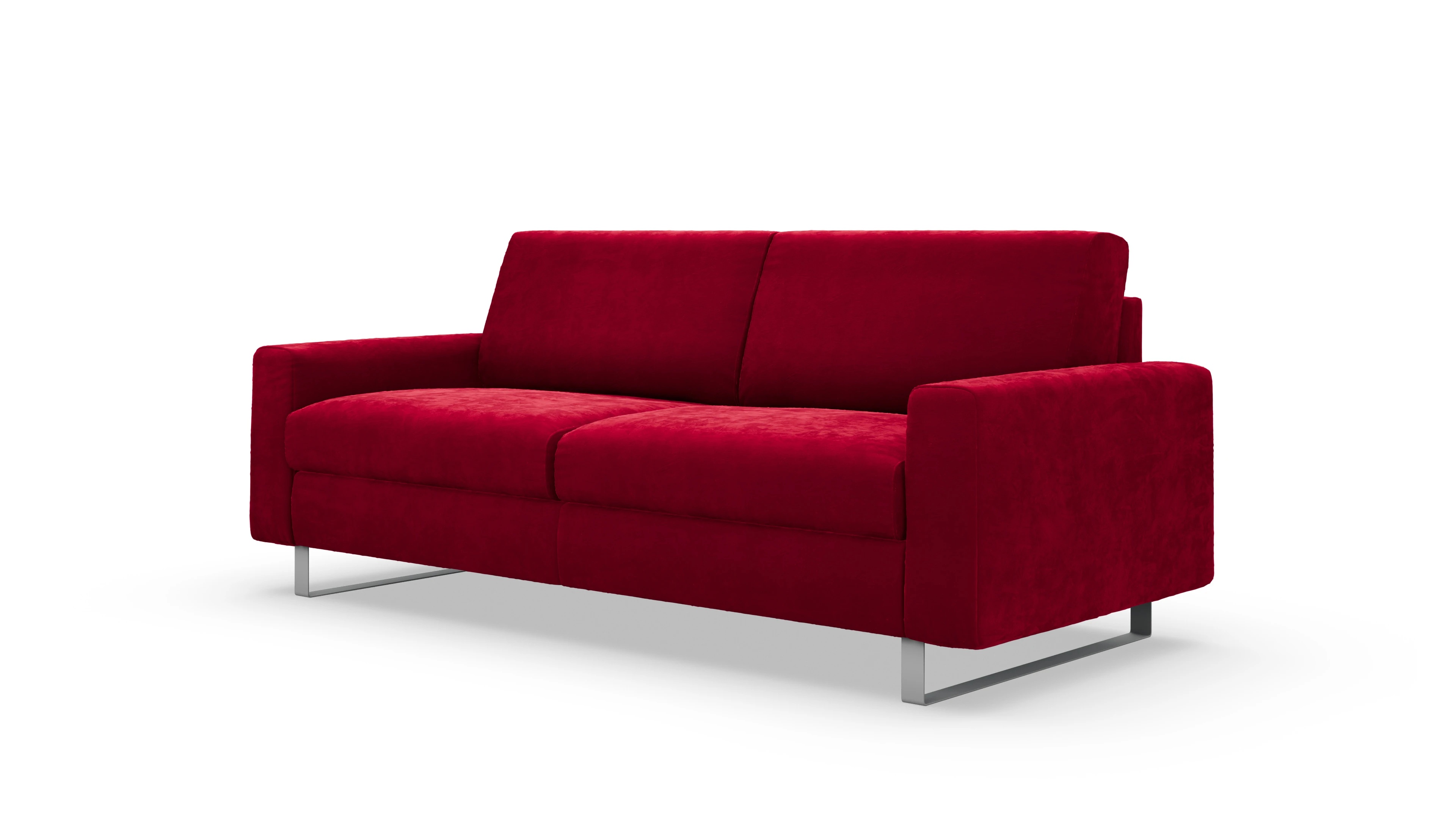 Schlafsofa Fontego Ansicht des Produktes Fontego 3-Sitzer in Samt rot