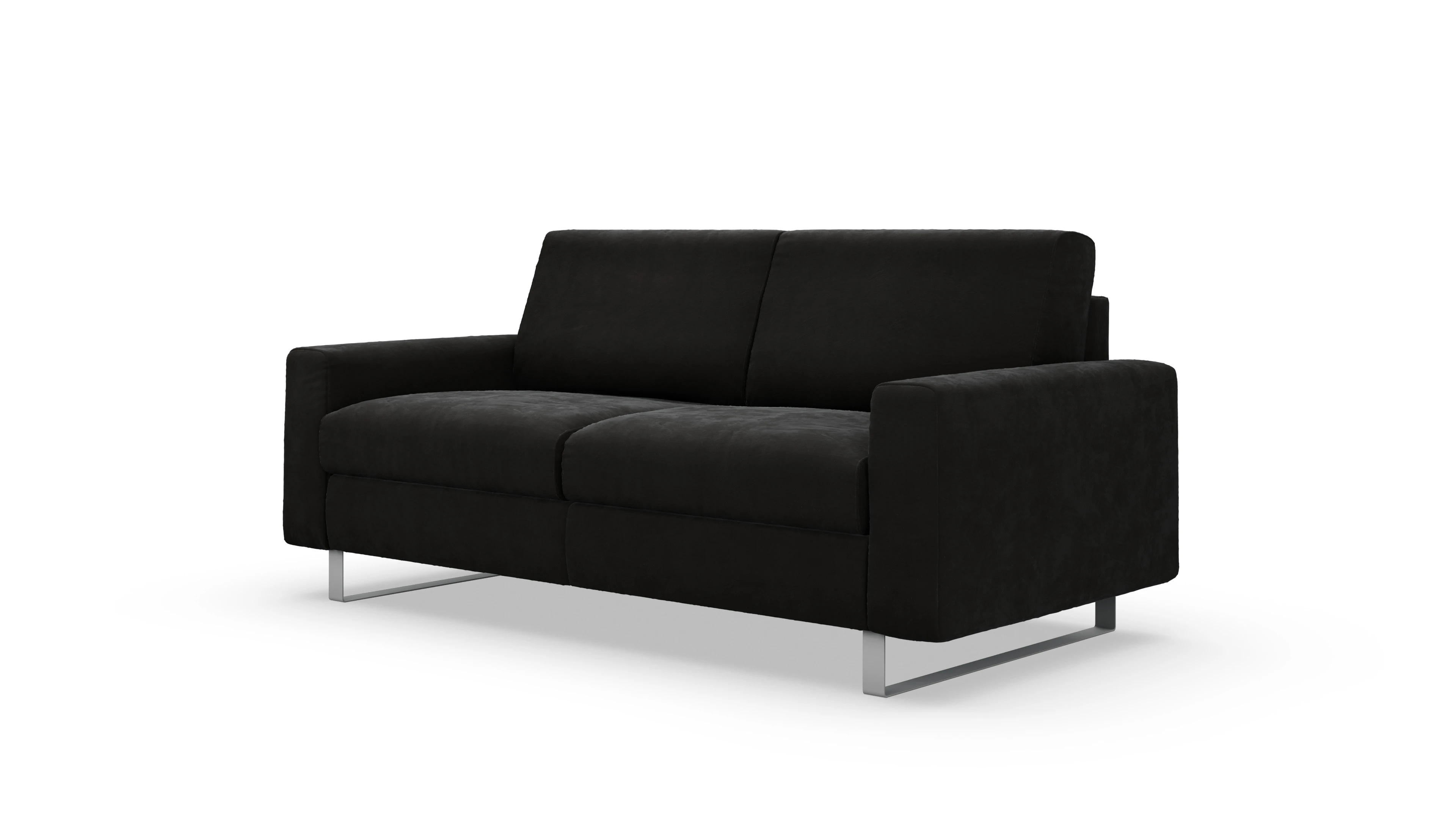 Schlafsofa Fontego Ansicht des Produktes Fontego 2,5-Sitzer in Samt schwarz