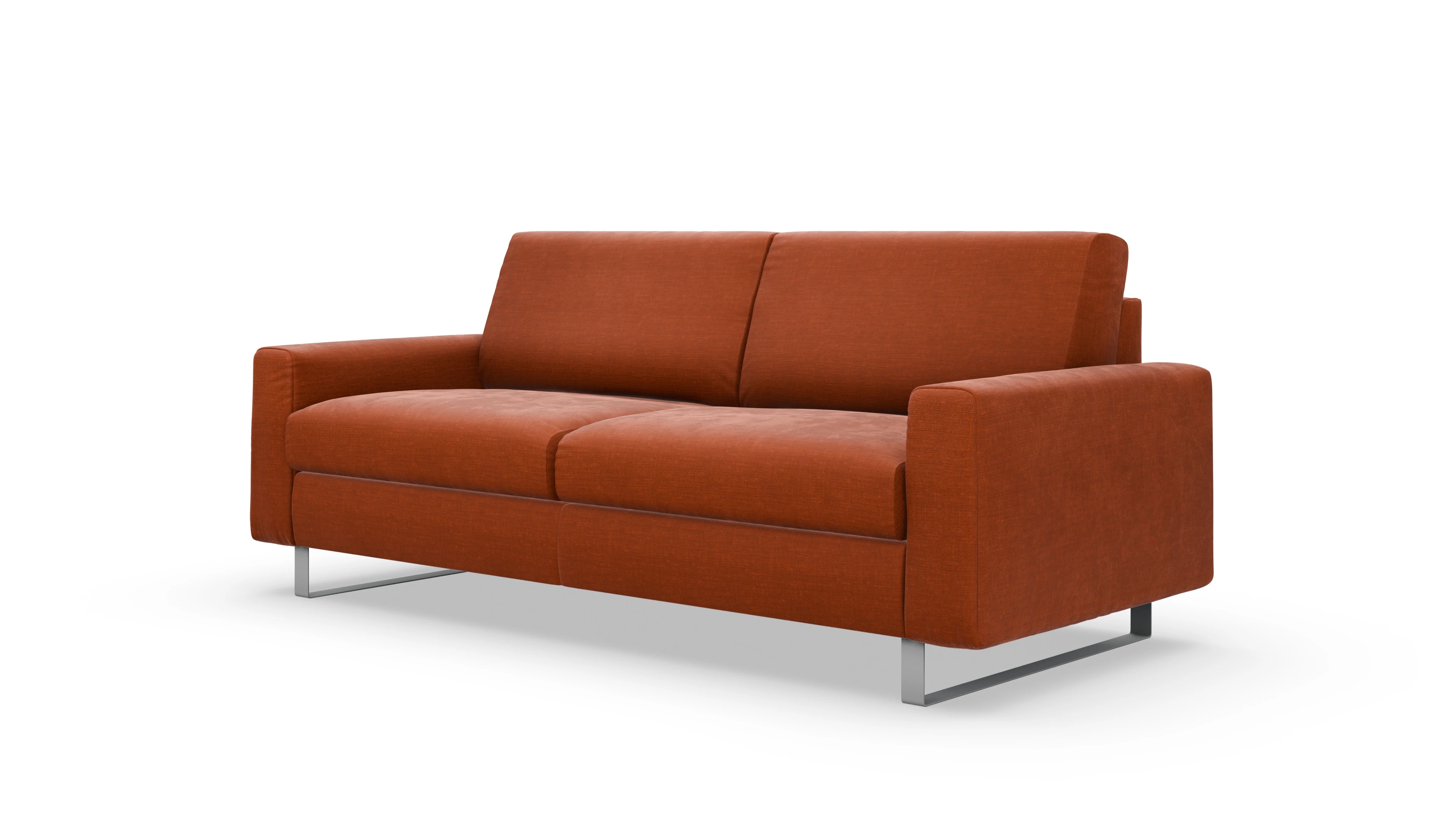 Schlafsofa Fontego Ansicht des Produktes Fontego 3-Sitzer in Stoff orange