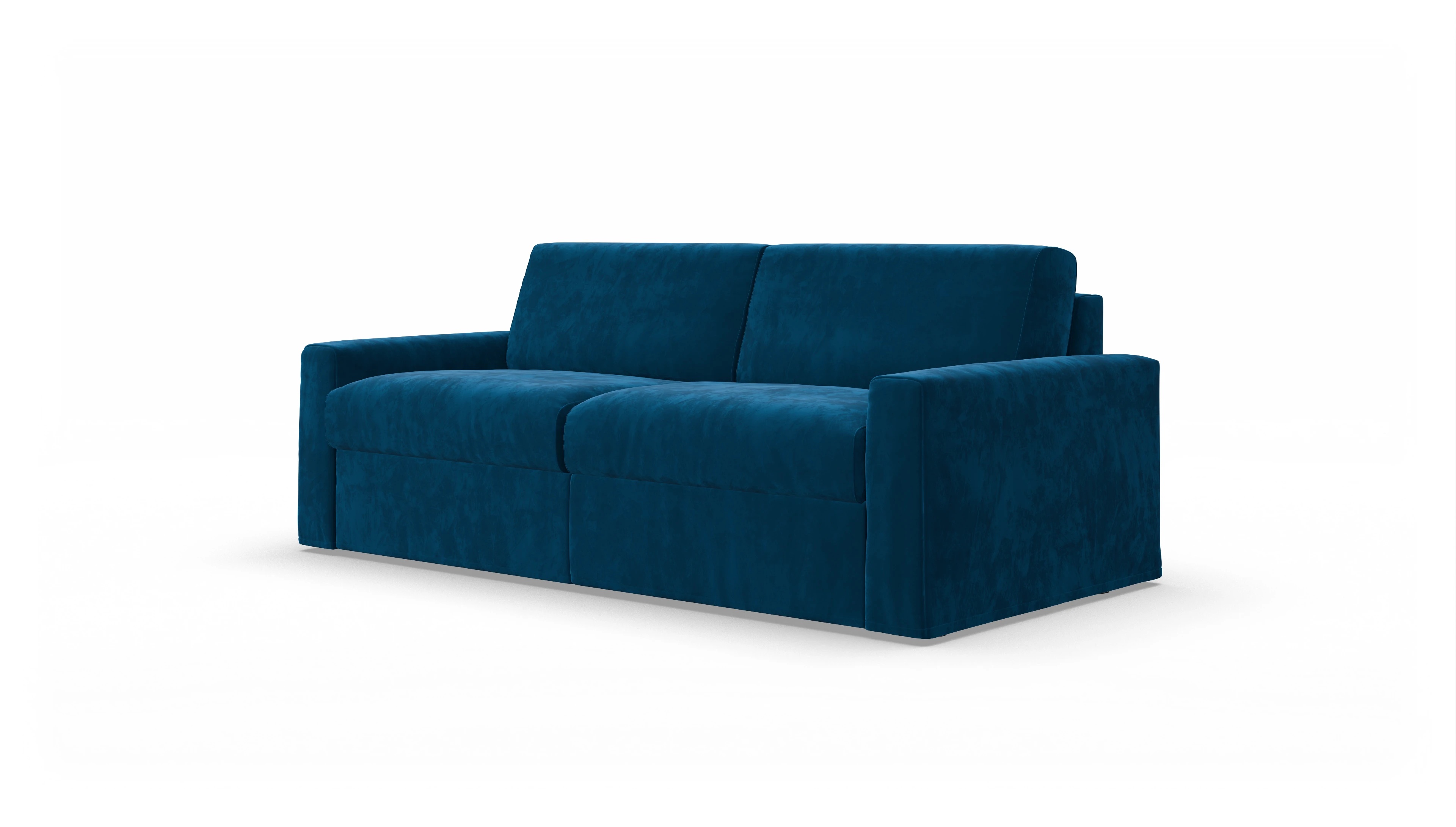 Schlafsofa Vinanti in Stoff Ansicht des Produktes Vinanti 2,5-Sitzer in Samt blau
