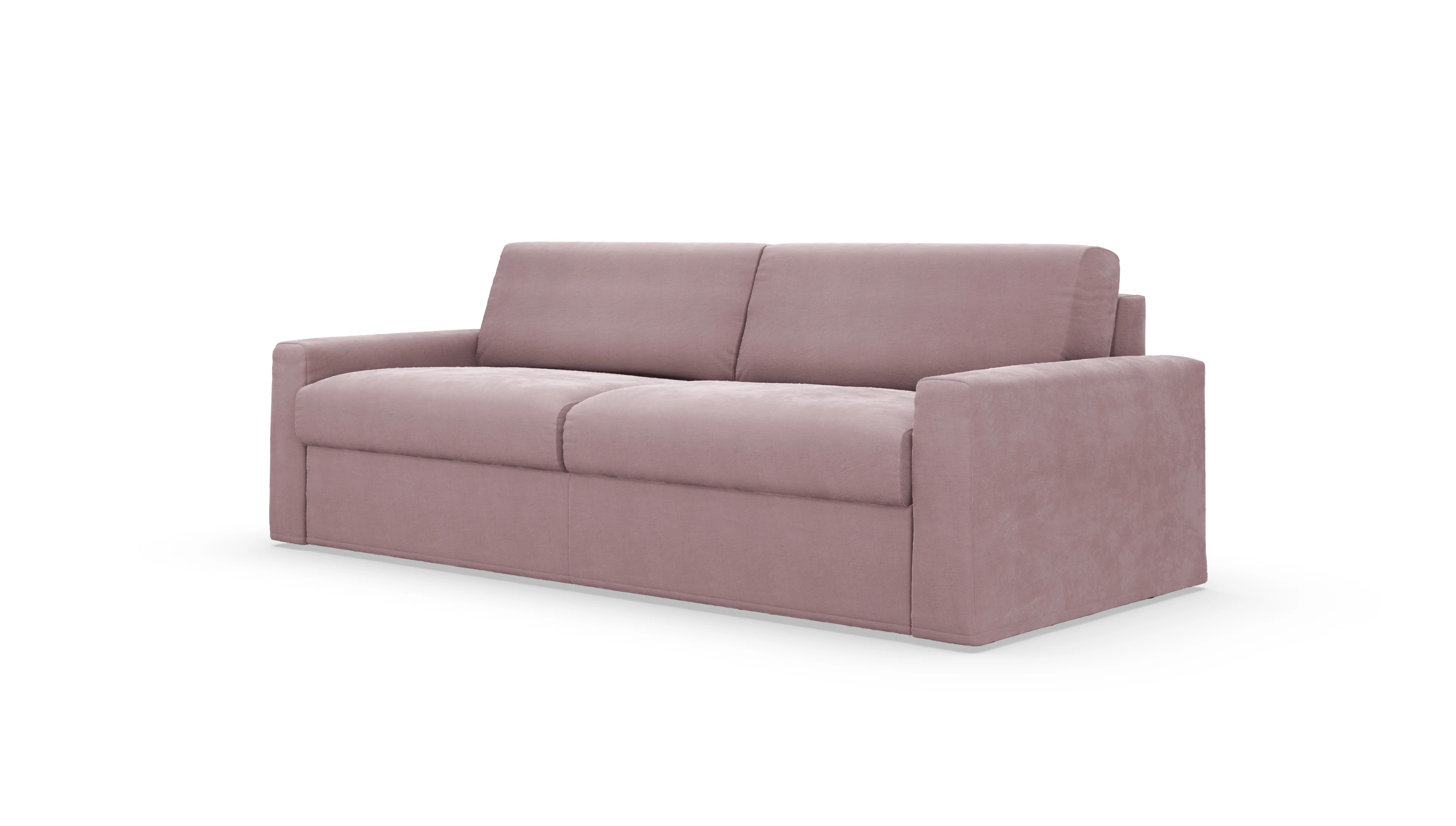 Schlafsofa Vinanti in Stoff Ansicht des Produktes Vinanti 3-Sitzer in Samt rot